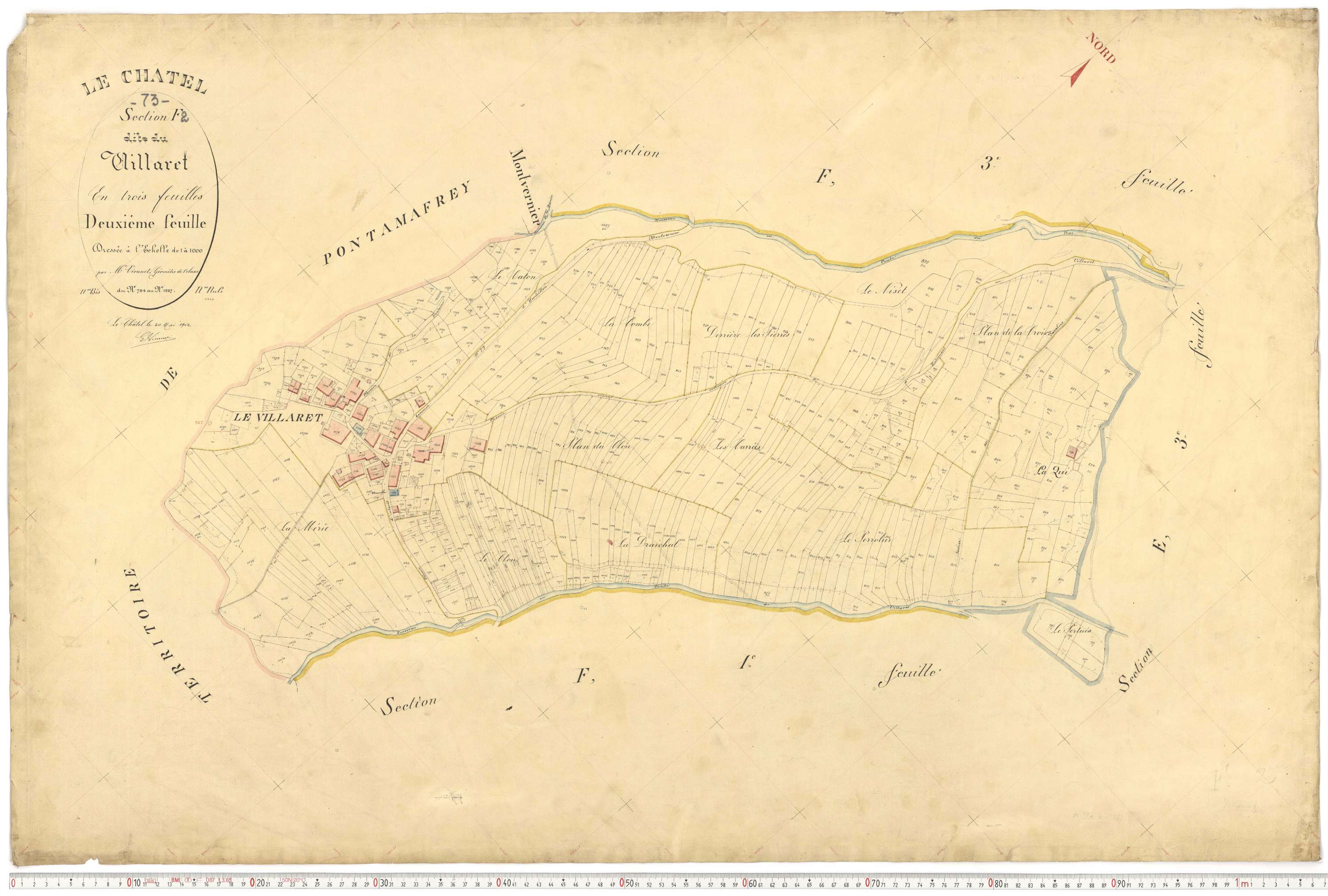 Le Châtel - Plans cadastraux du premier cadastre français.