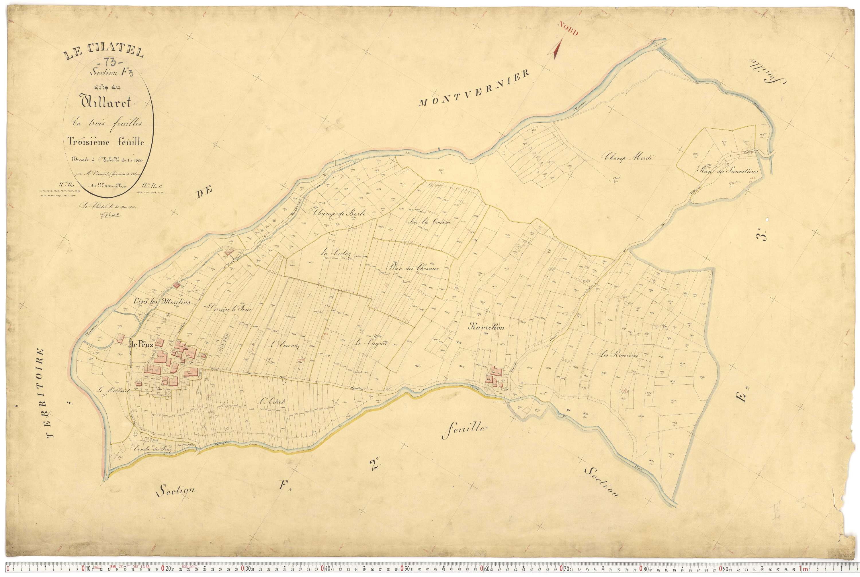 Le Châtel - Plans cadastraux du premier cadastre français.