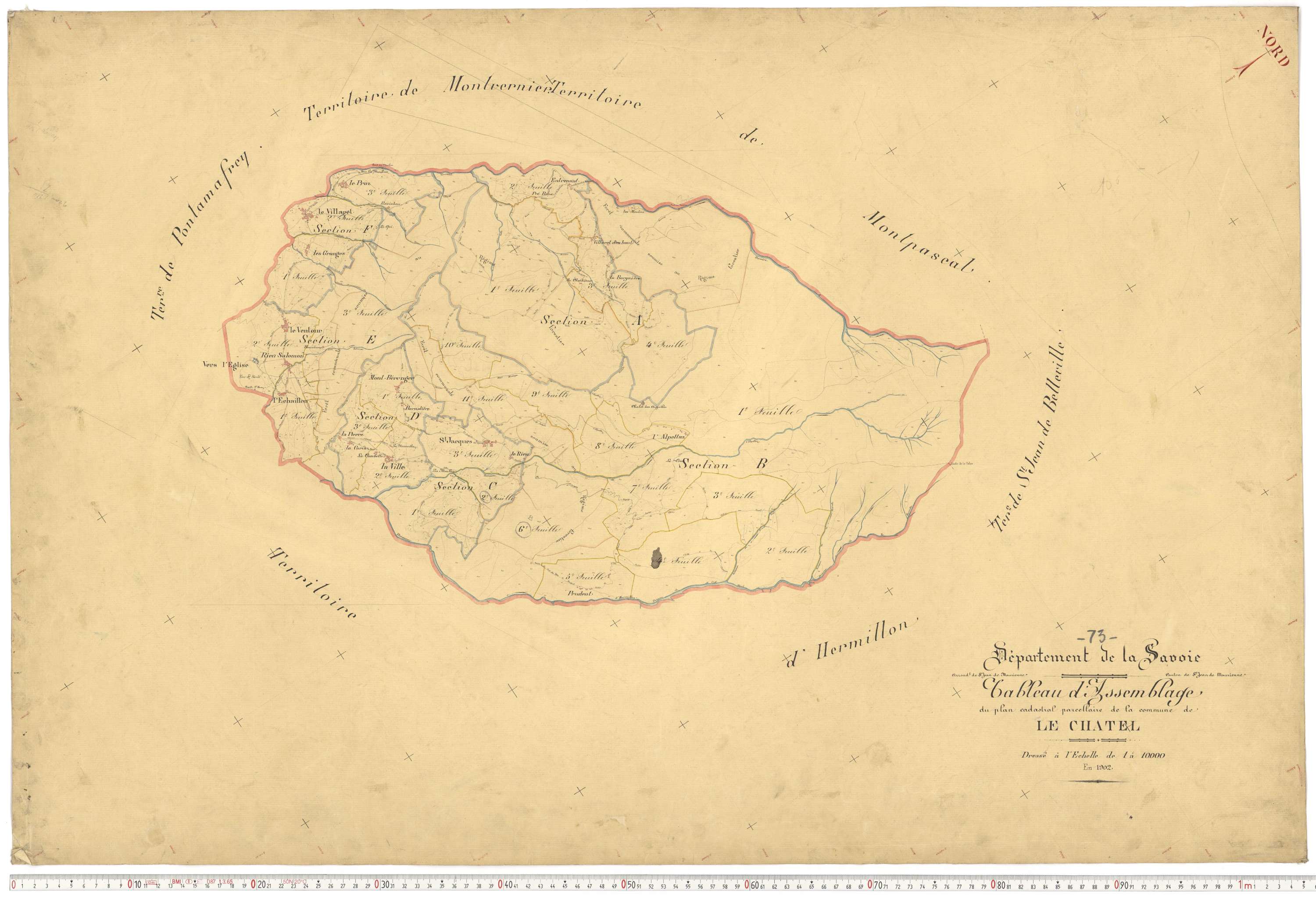 Le Châtel - Plans cadastraux du premier cadastre français.