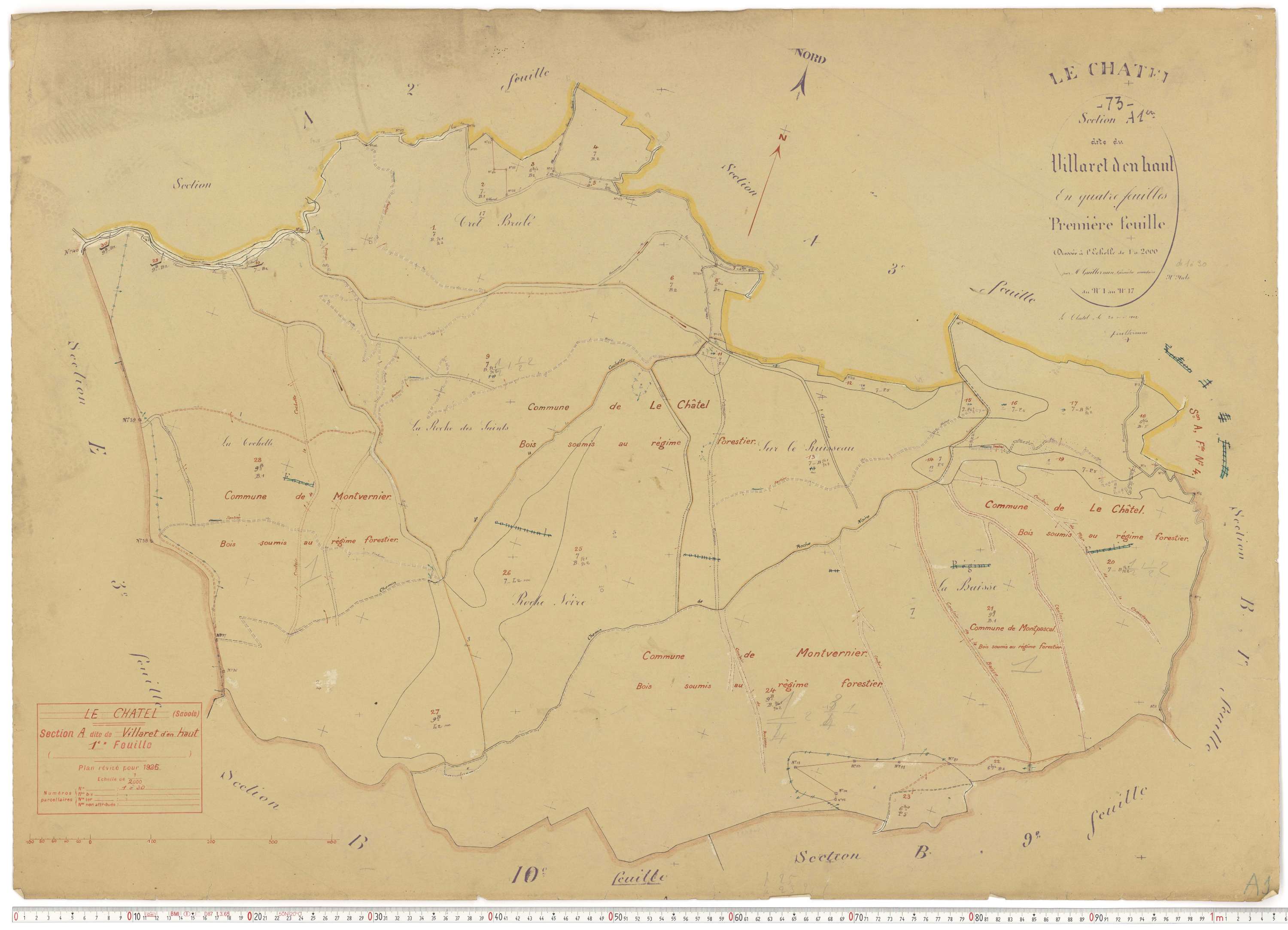 Le Châtel - Plans cadastraux du cadastre rénové.