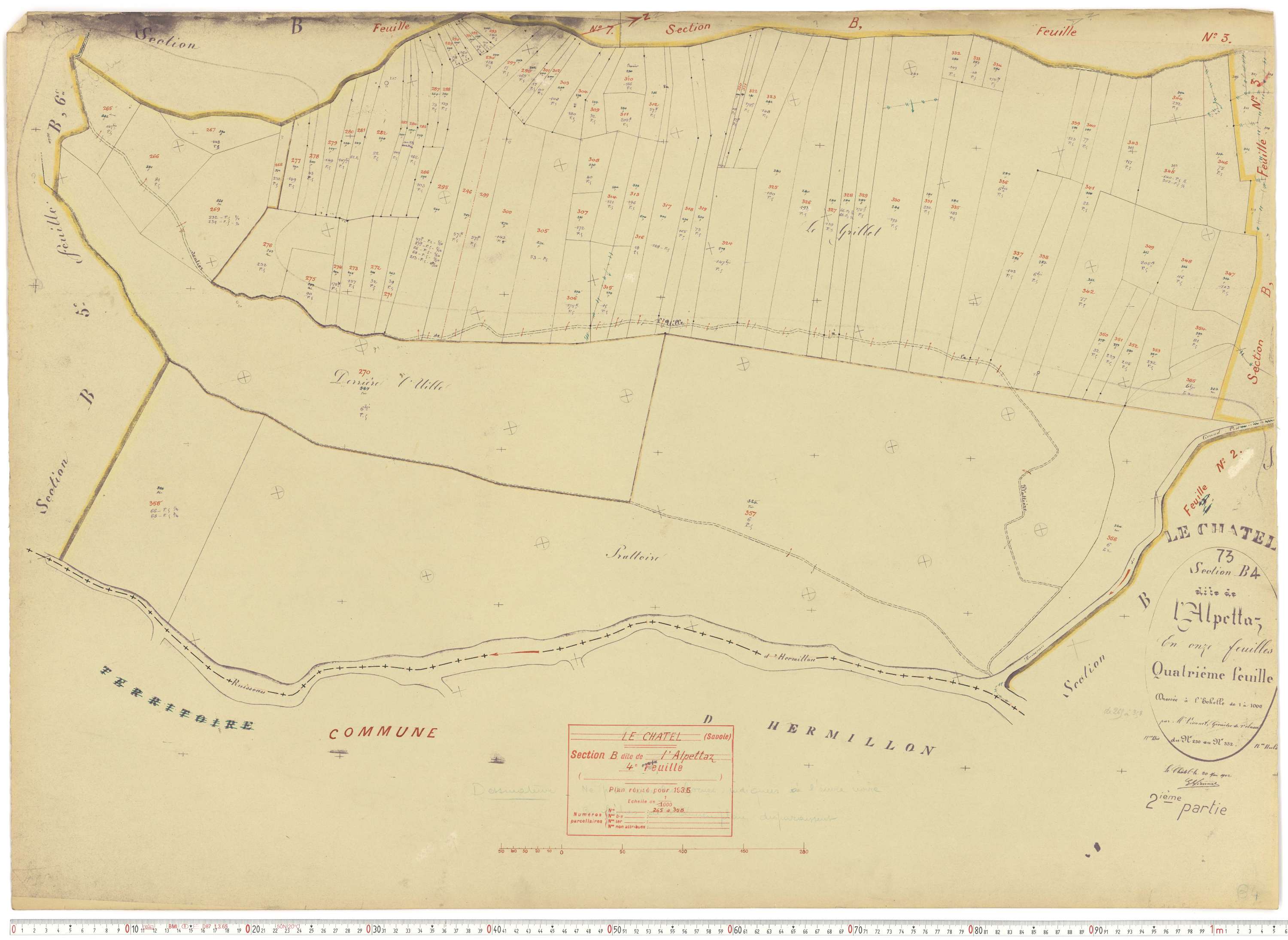 Le Châtel - Plans cadastraux du cadastre rénové.