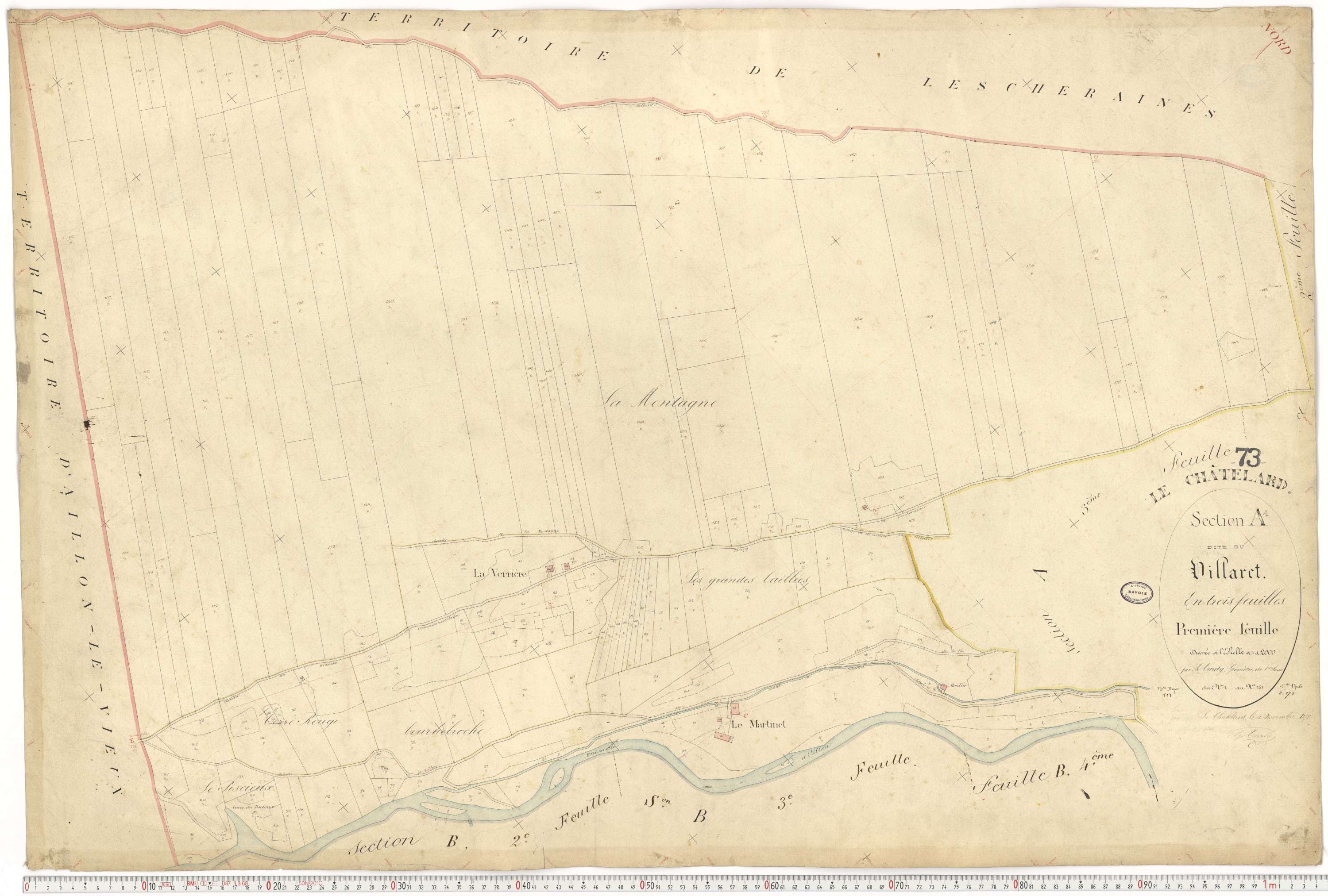 Le Châtelard - Cadastre français (1882).