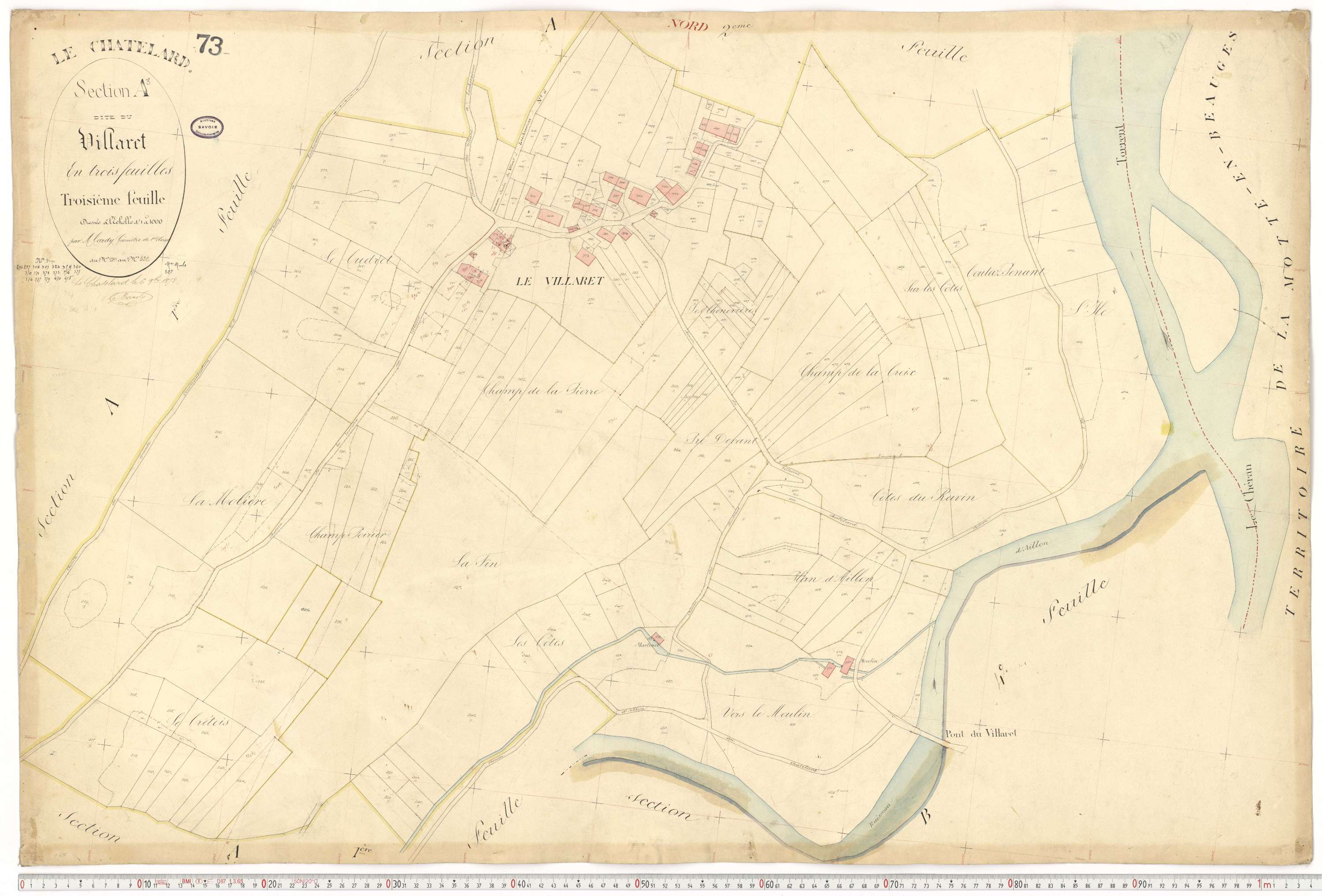 Le Châtelard - Cadastre français (1882).
