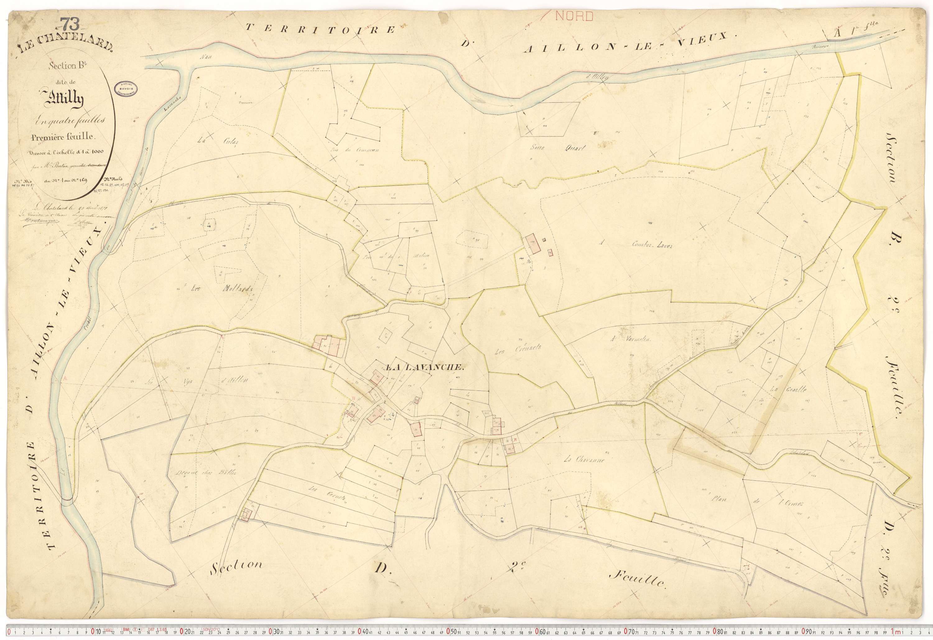 Le Châtelard - Cadastre français (1882).