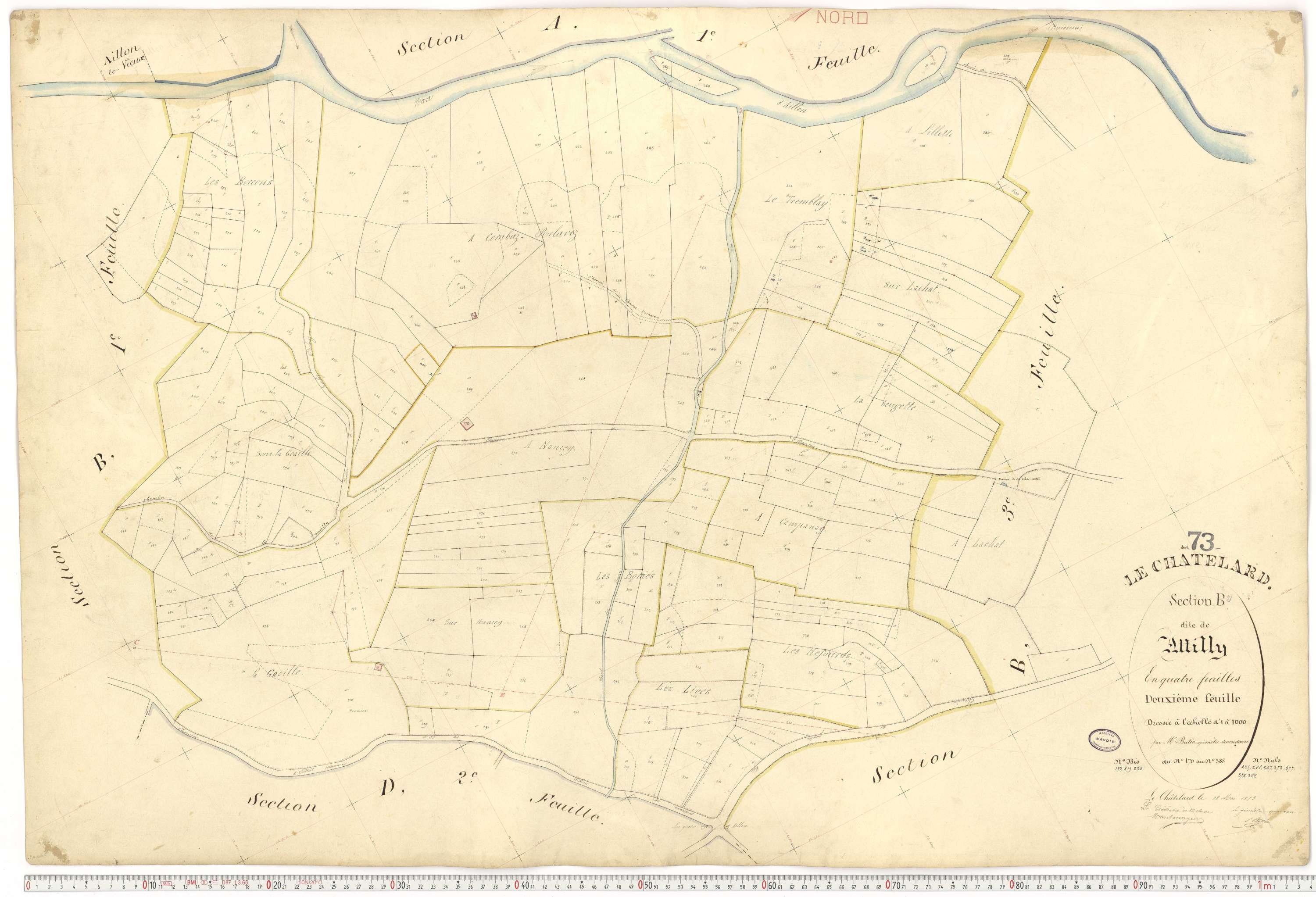 Le Châtelard - Cadastre français (1882).