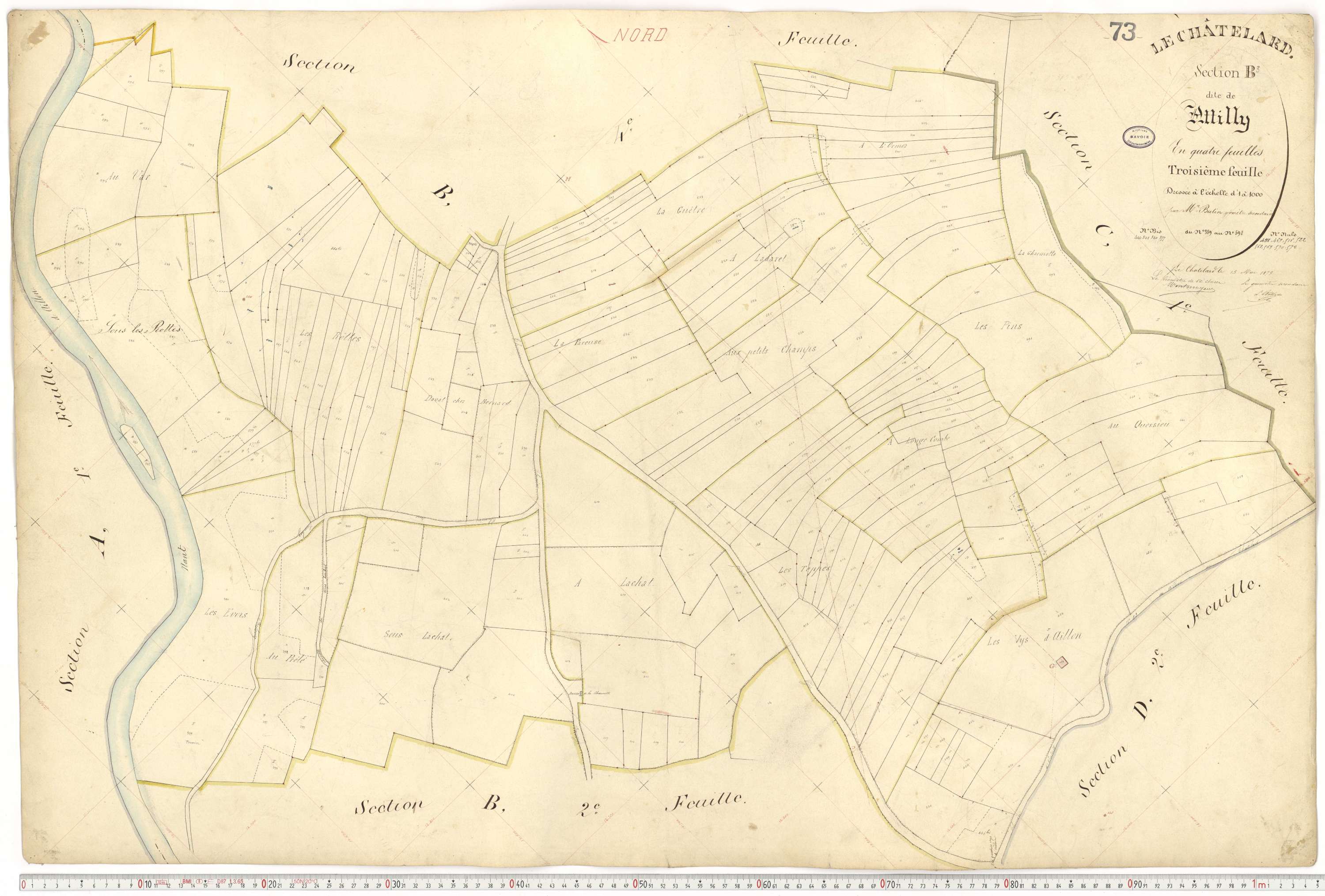 Le Châtelard - Cadastre français (1882).