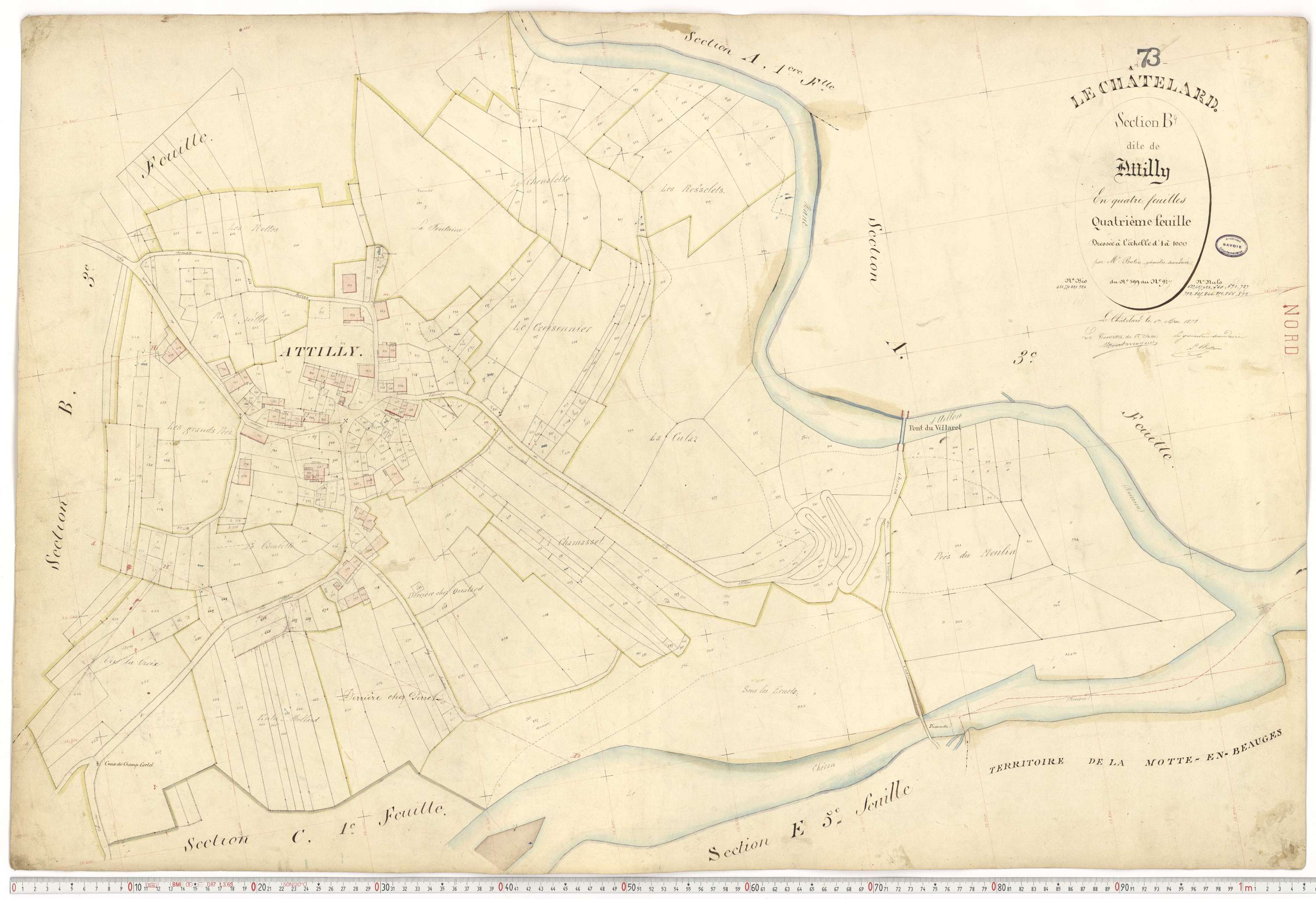 Le Châtelard - Cadastre français (1882).