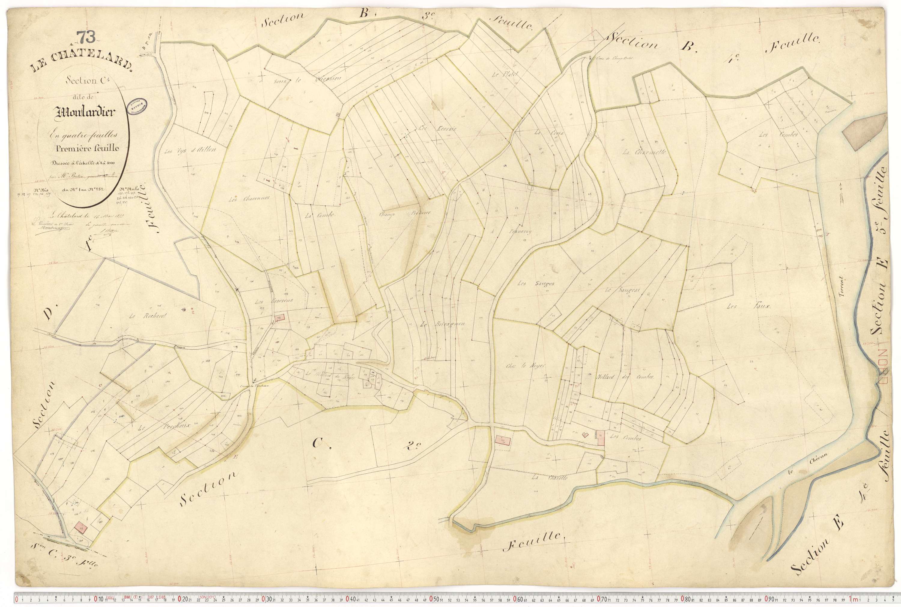 Le Châtelard - Cadastre français (1882).
