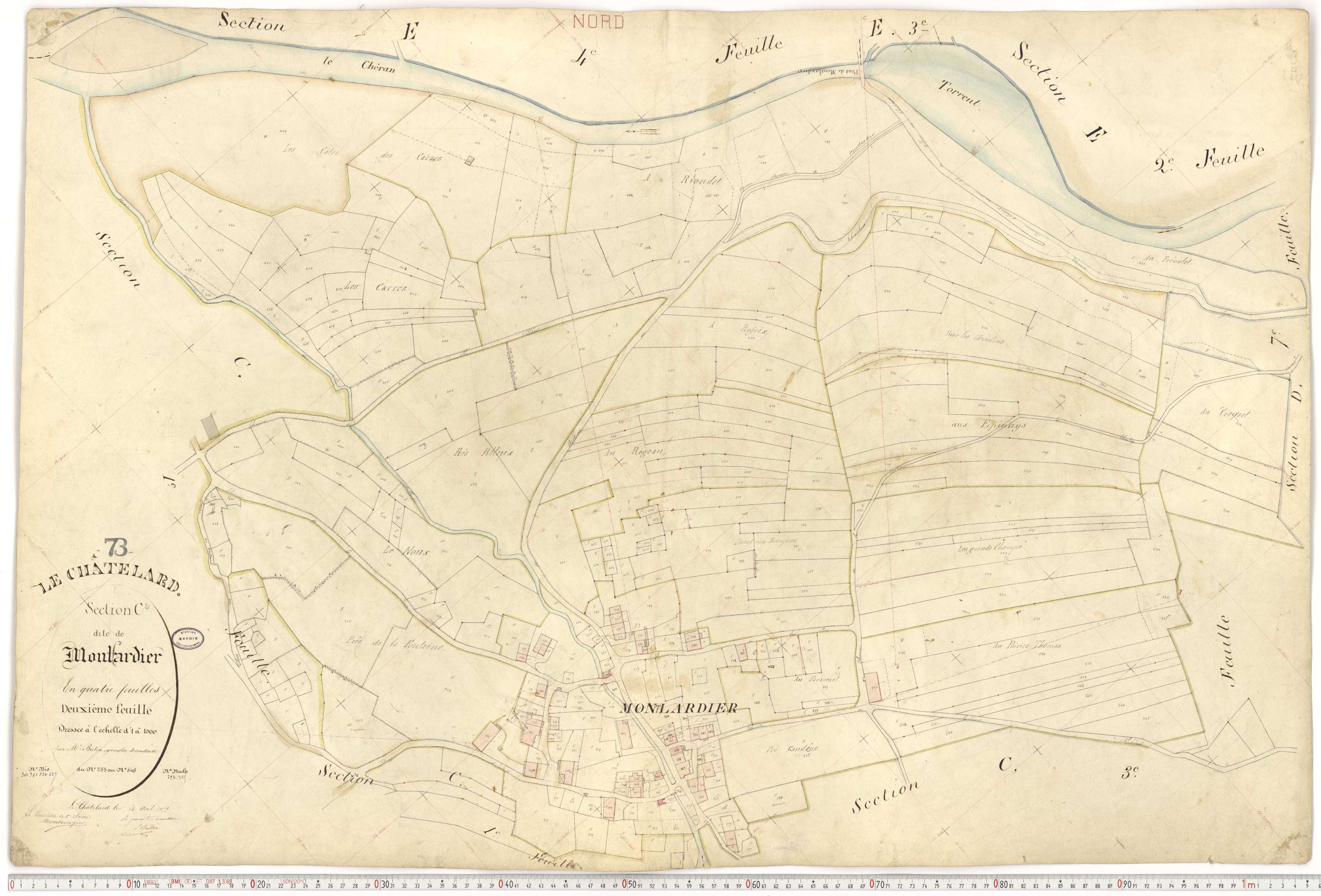 Le Châtelard - Cadastre français (1882).