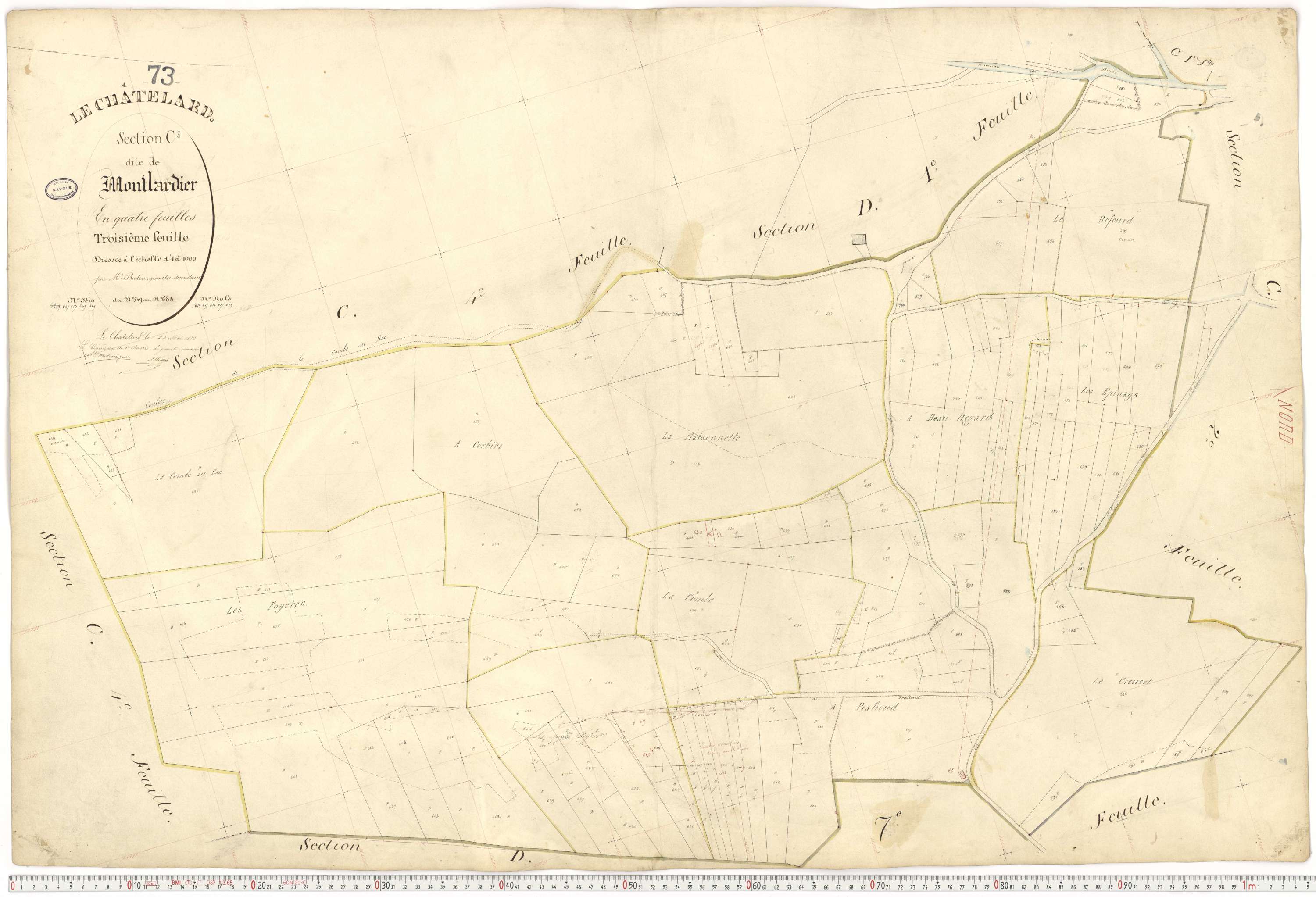 Le Châtelard - Cadastre français (1882).