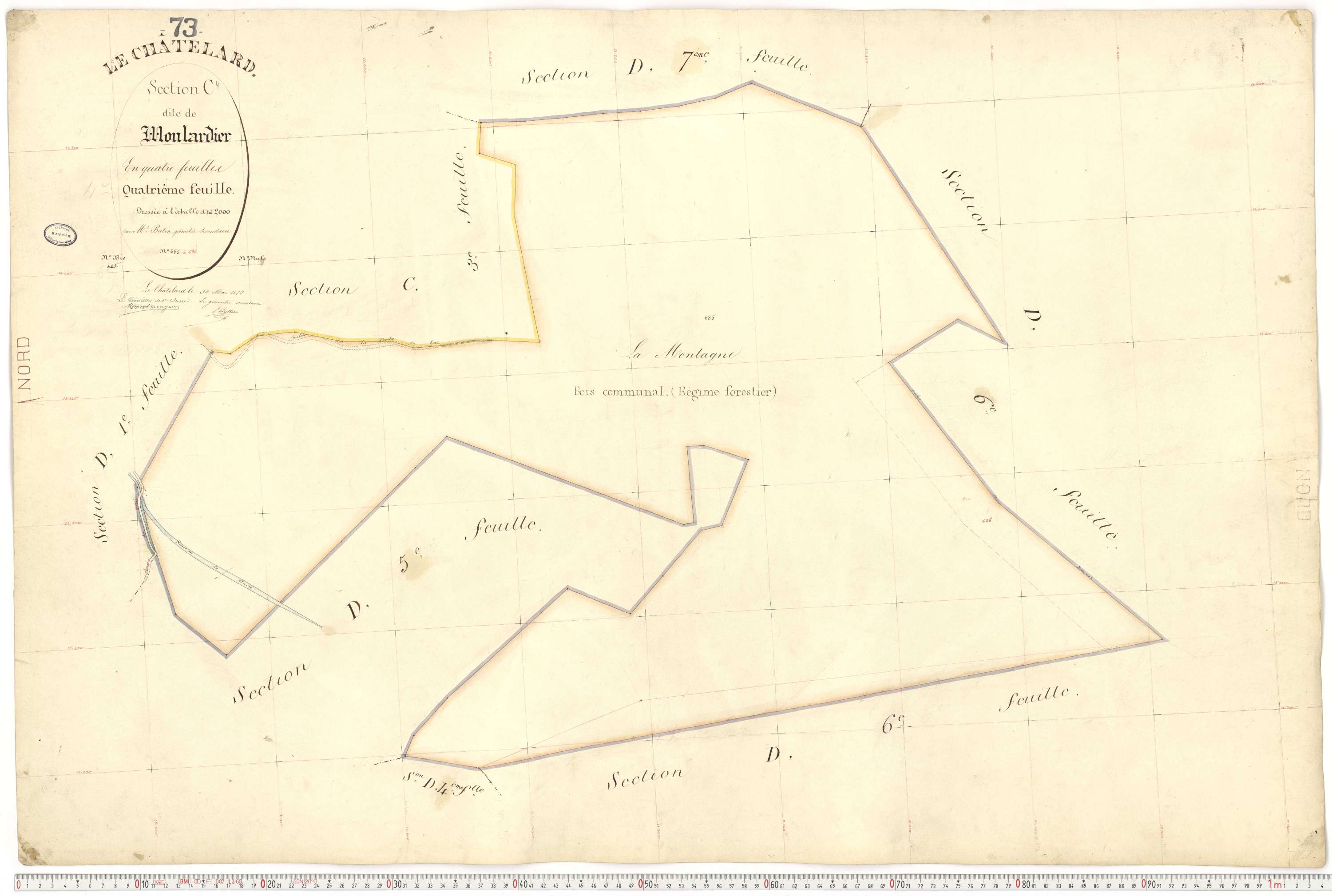 Le Châtelard - Cadastre français (1882).