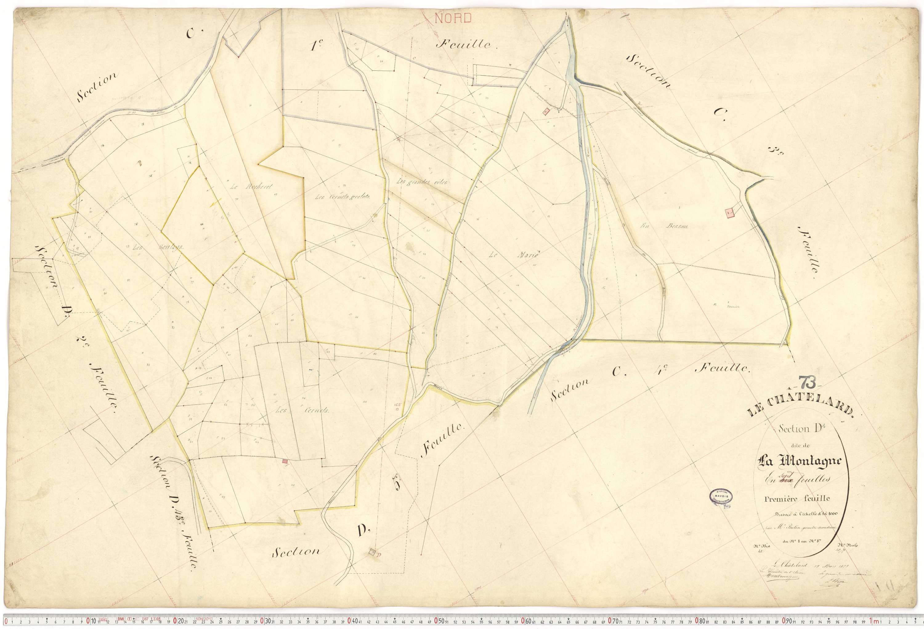 Le Châtelard - Cadastre français (1882).