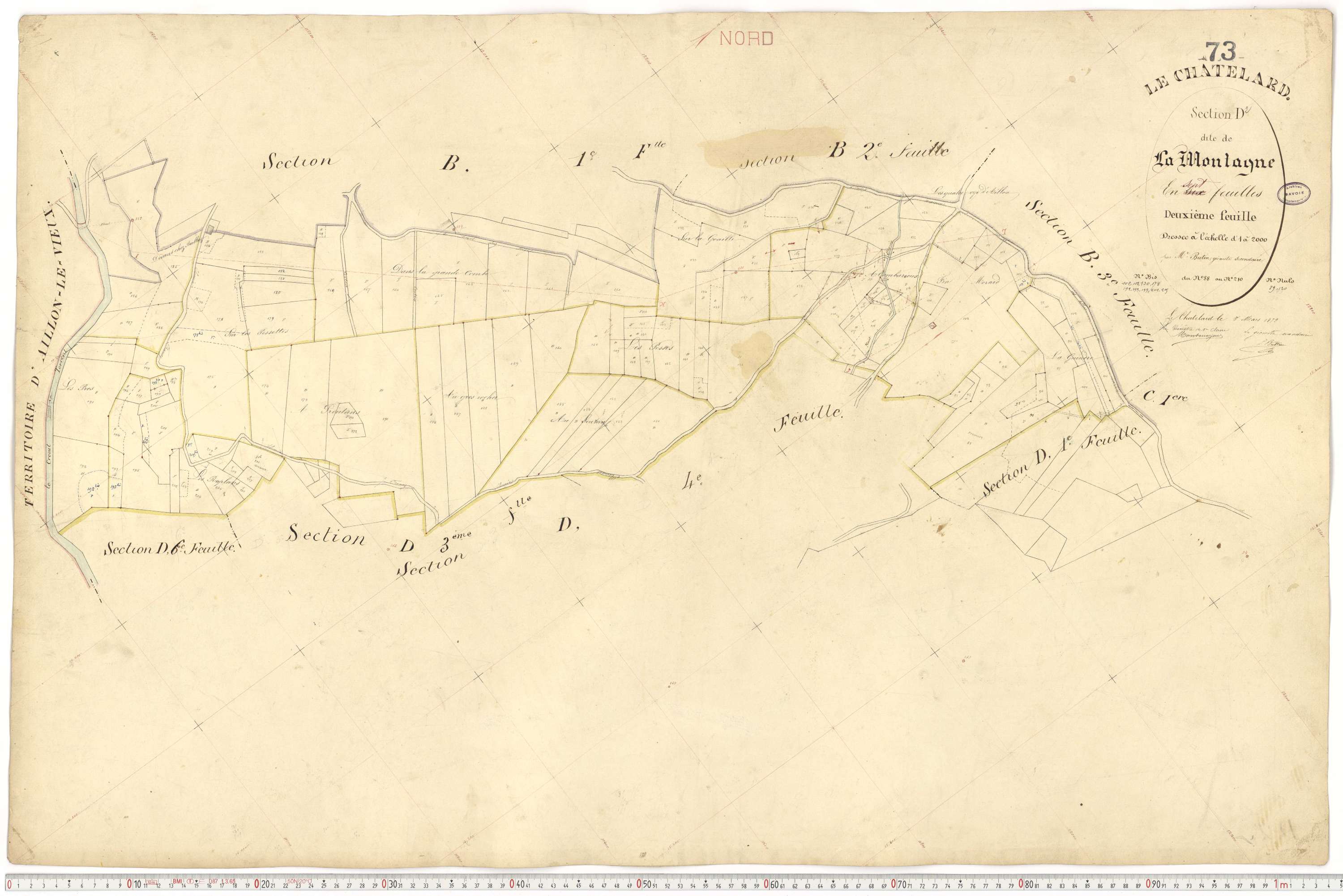 Le Châtelard - Cadastre français (1882).