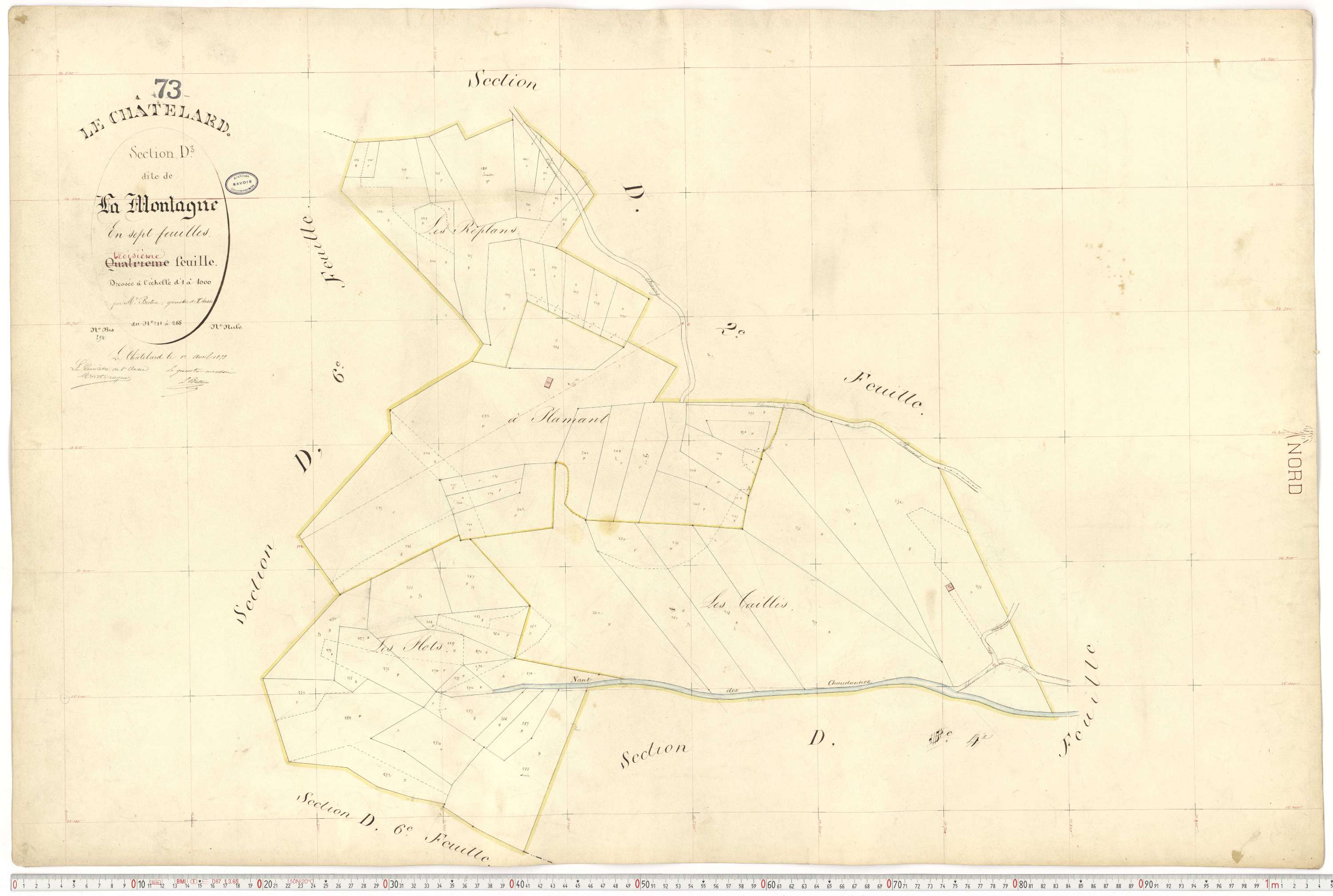 Le Châtelard - Cadastre français (1882).