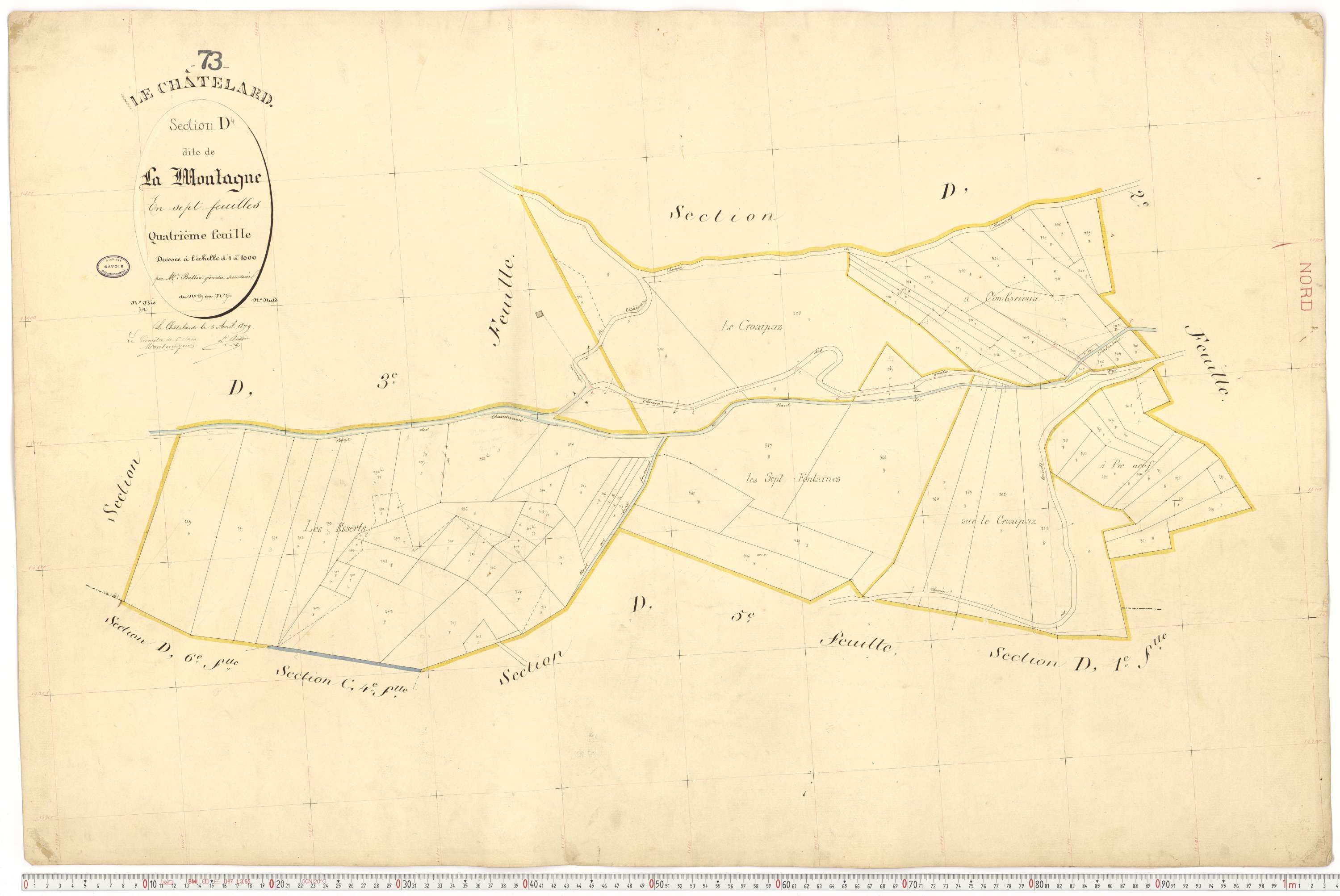 Le Châtelard - Cadastre français (1882).