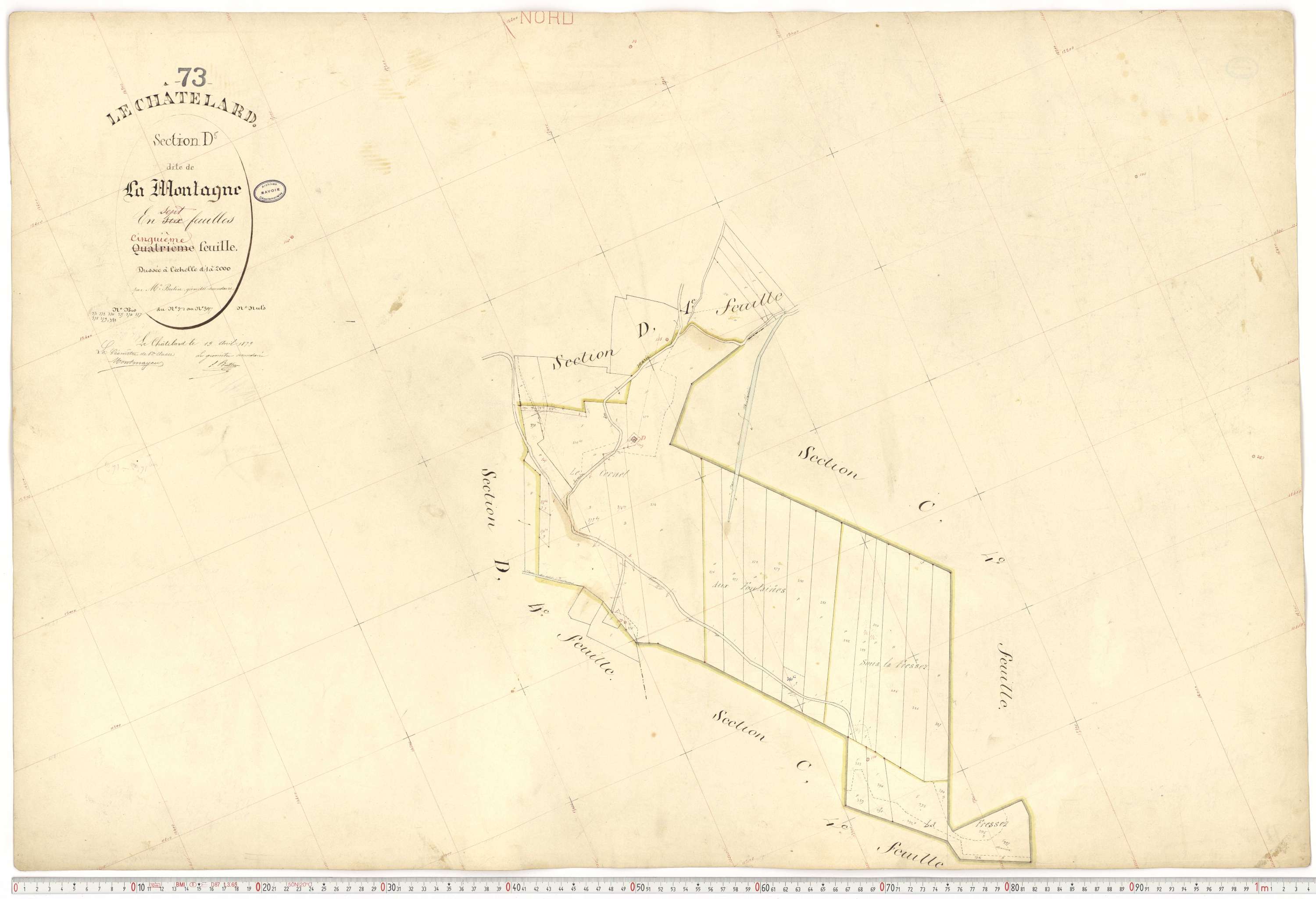 Le Châtelard - Cadastre français (1882).