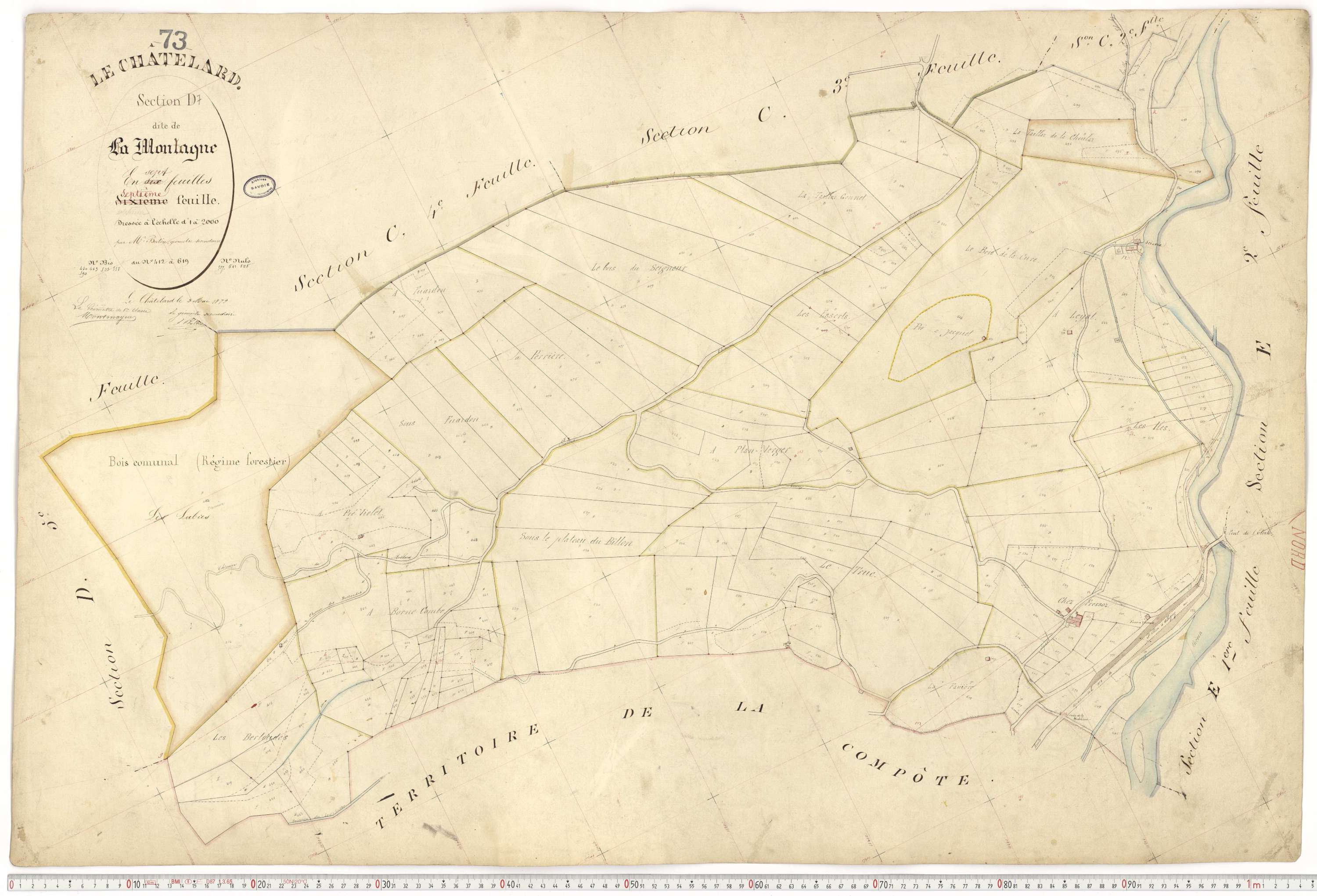 Le Châtelard - Cadastre français (1882).