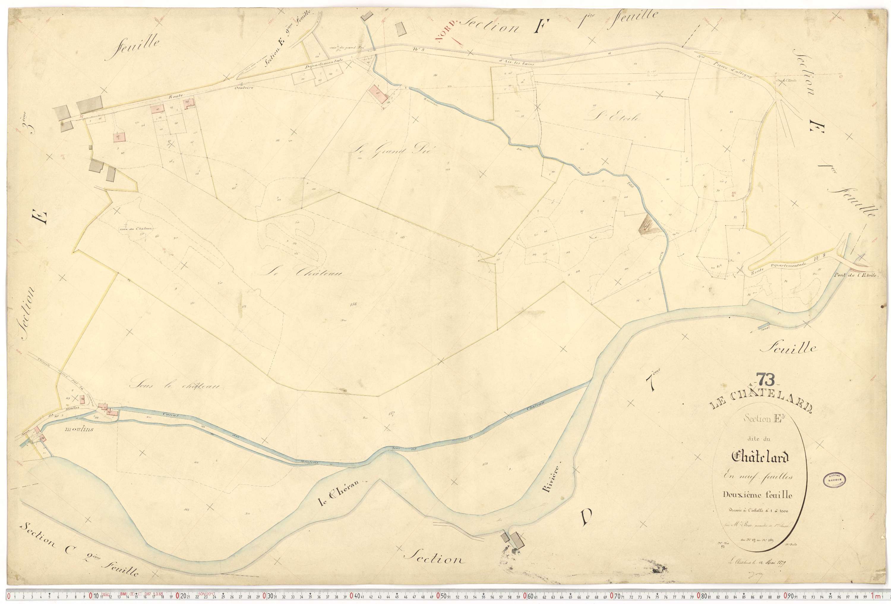 Le Châtelard - Cadastre français (1882).