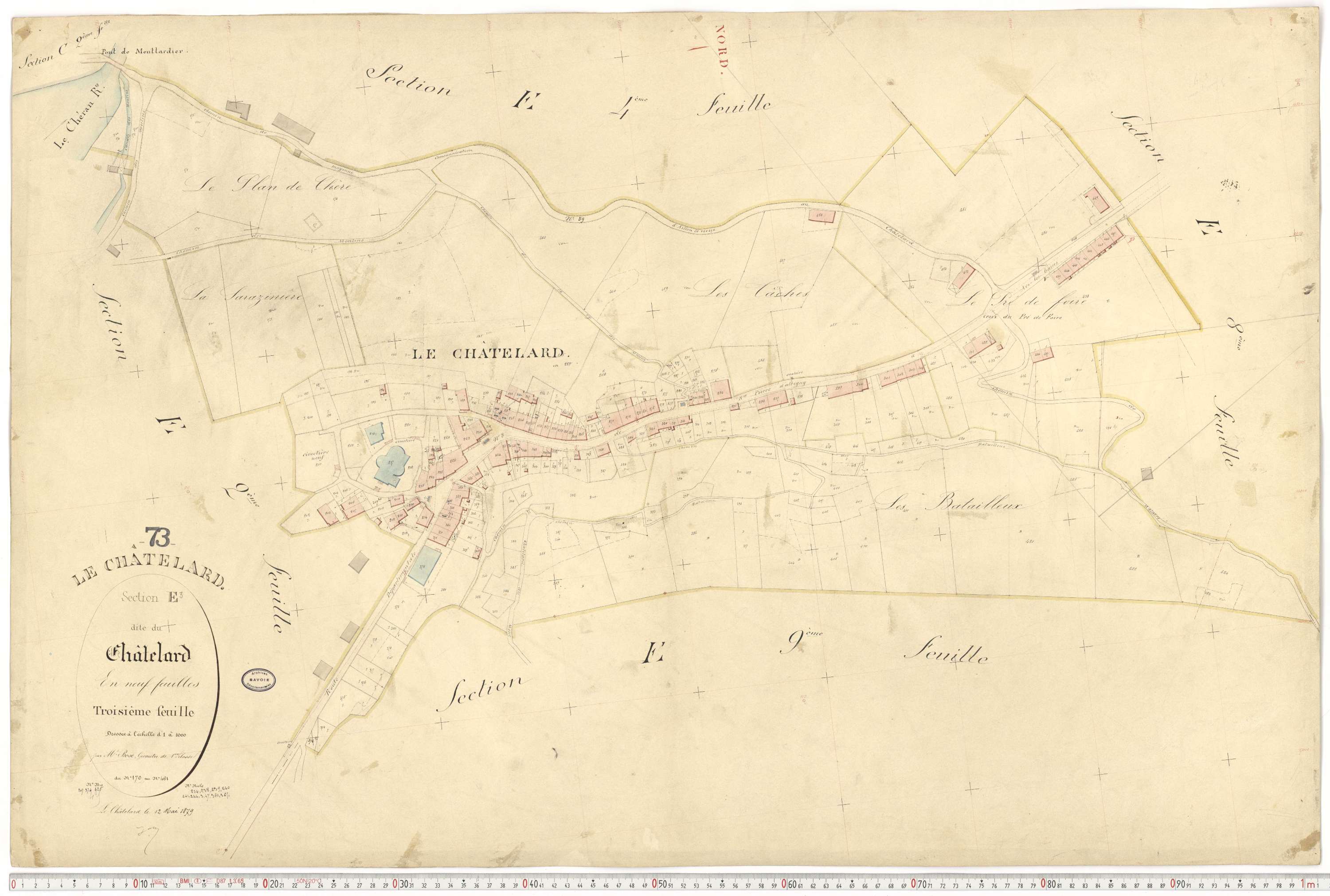 Le Châtelard - Cadastre français (1882).