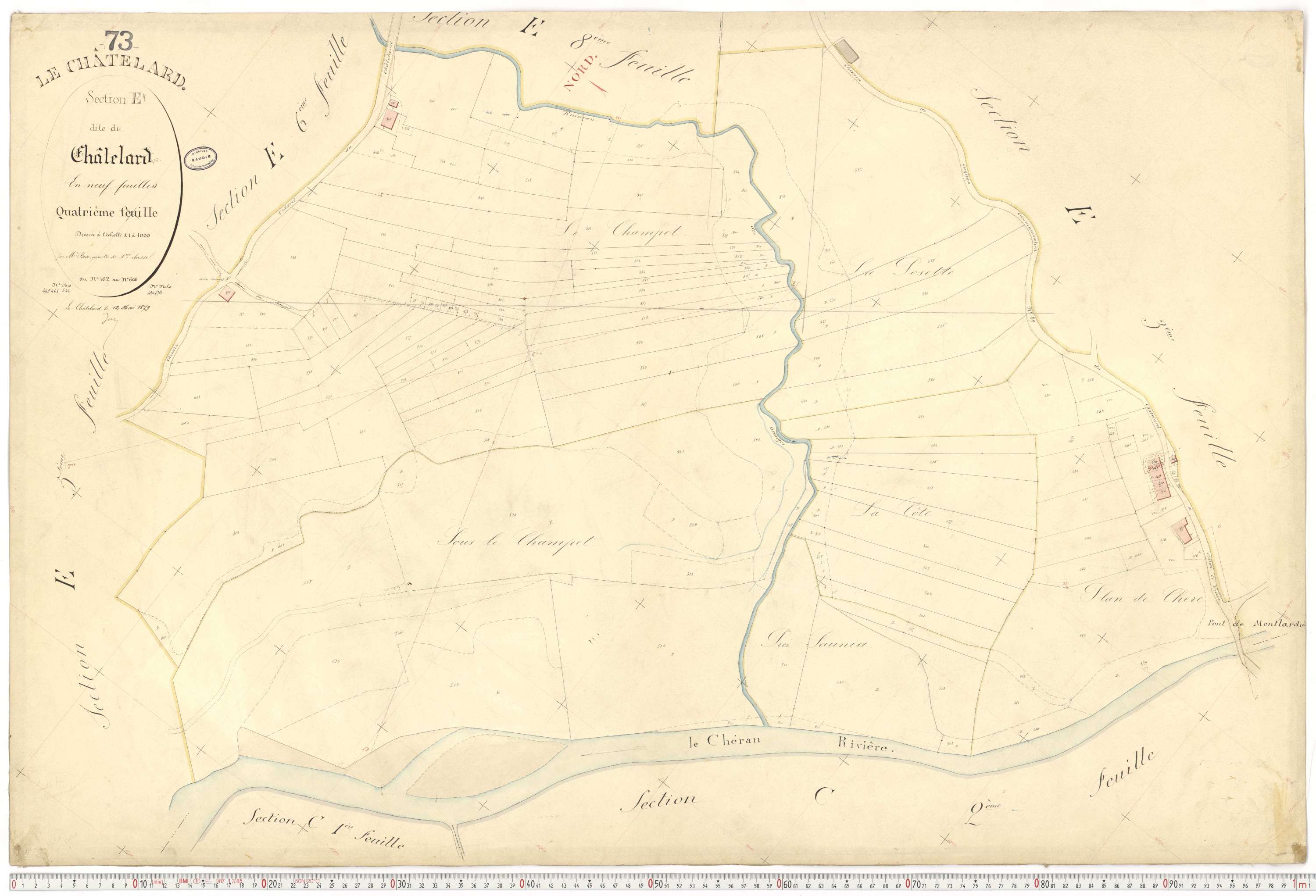 Le Châtelard - Cadastre français (1882).