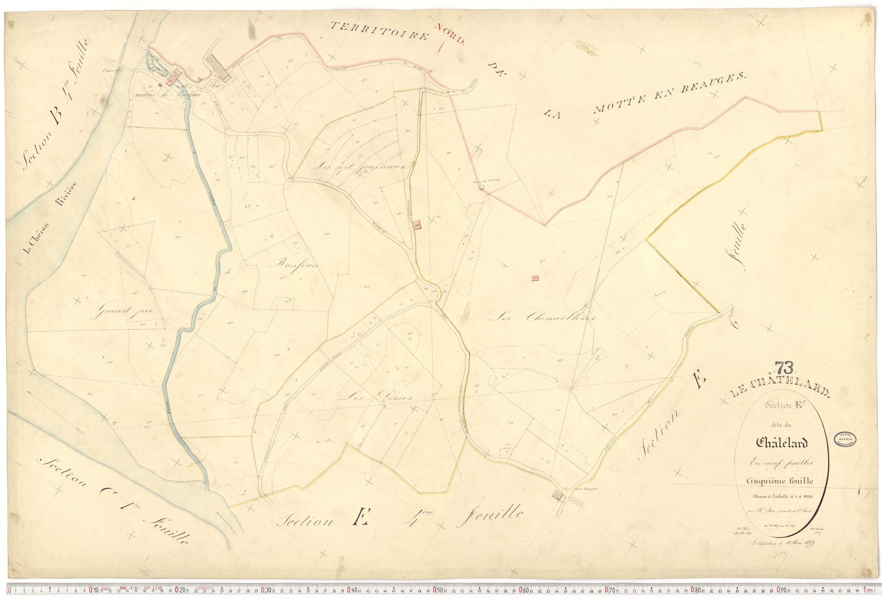 Le Châtelard - Cadastre français (1882).