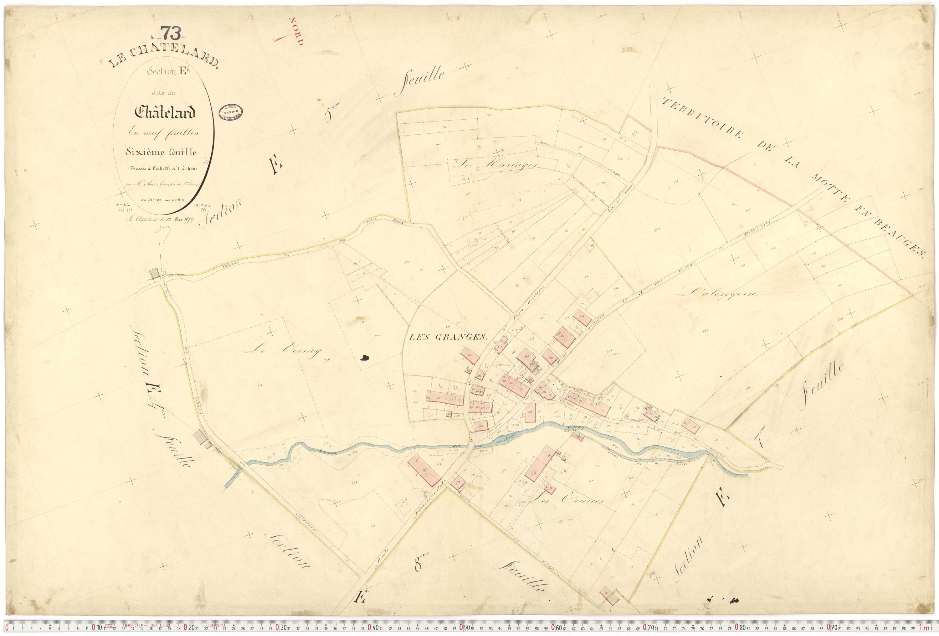 Le Châtelard - Cadastre français (1882).