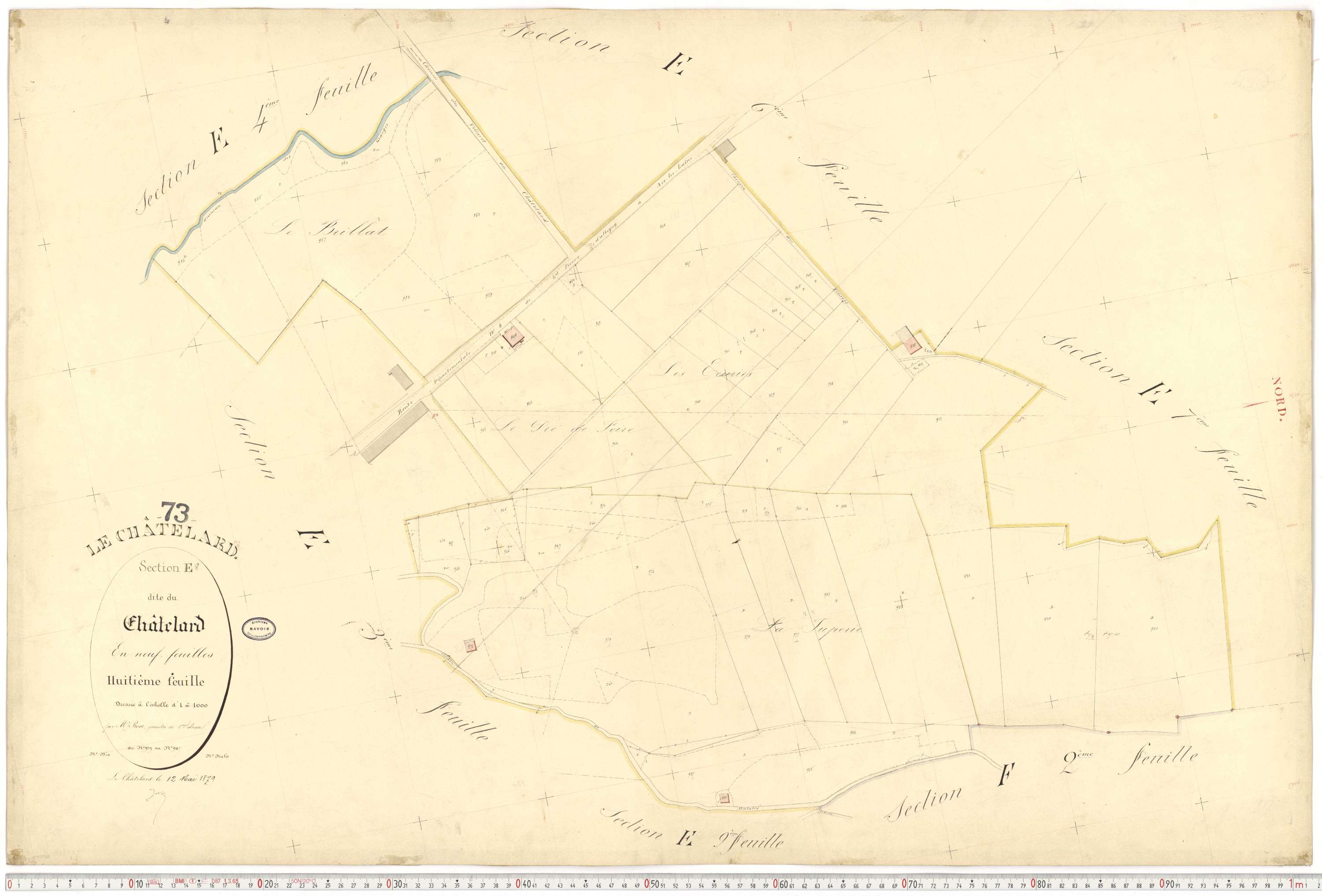Le Châtelard - Cadastre français (1882).