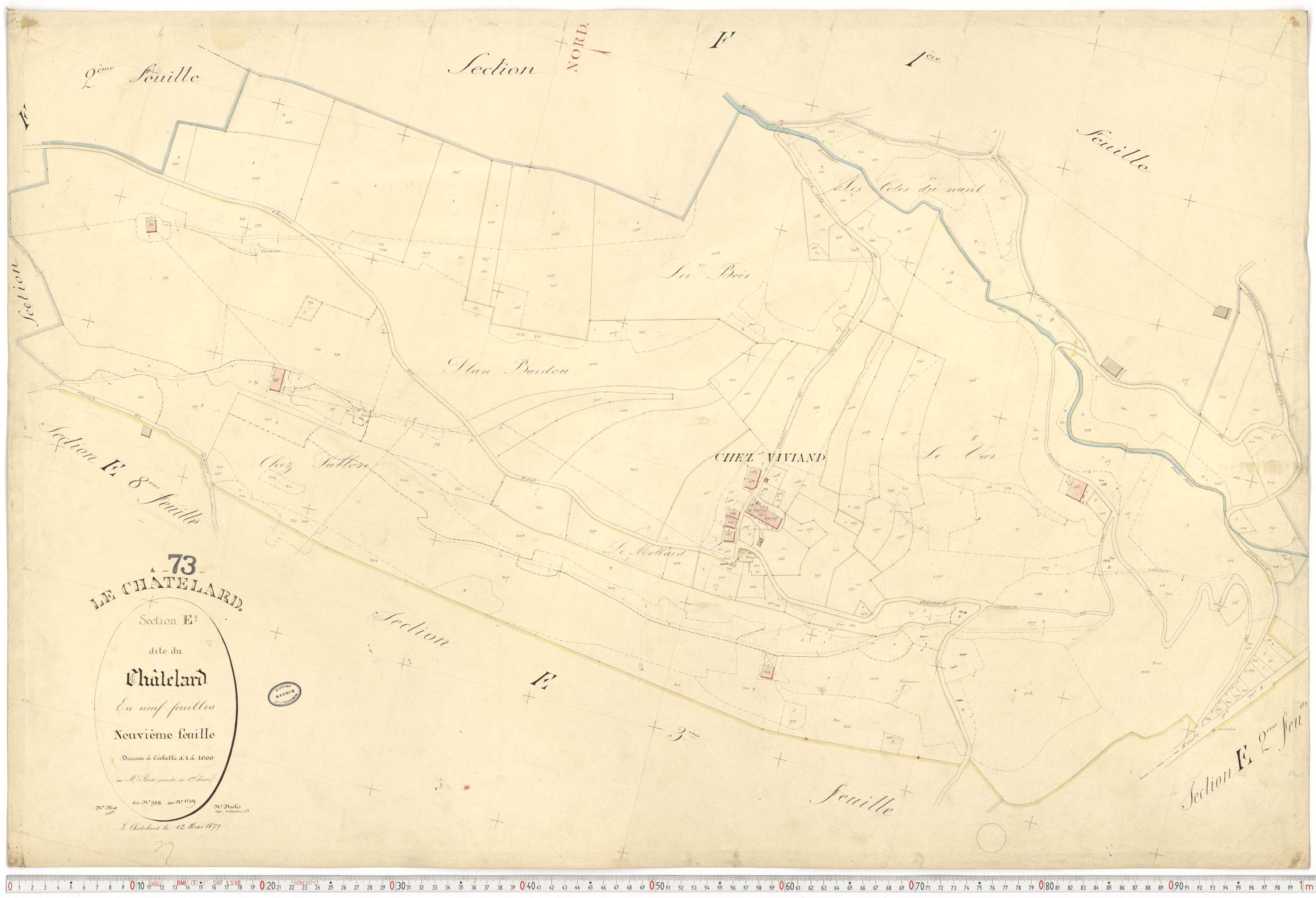 Le Châtelard - Cadastre français (1882).