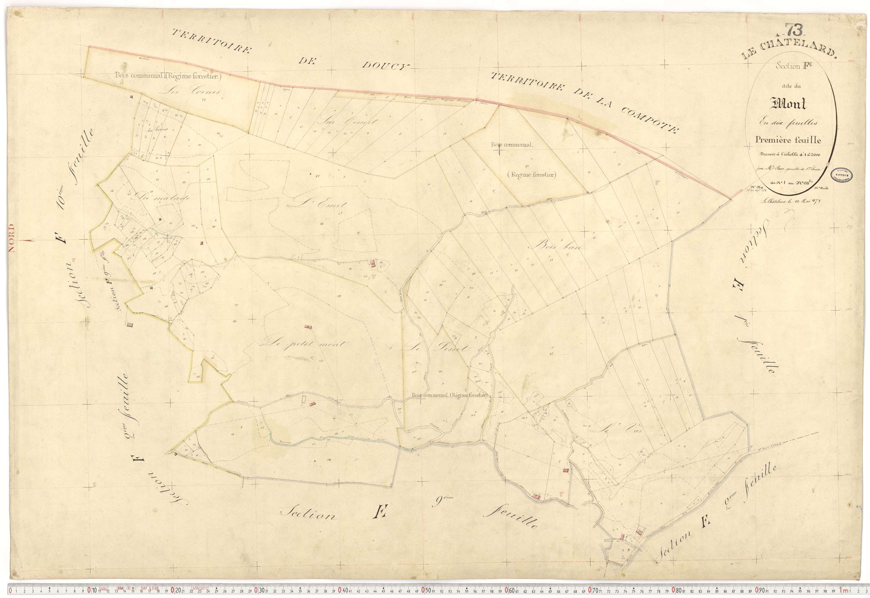 Le Châtelard - Cadastre français (1882).