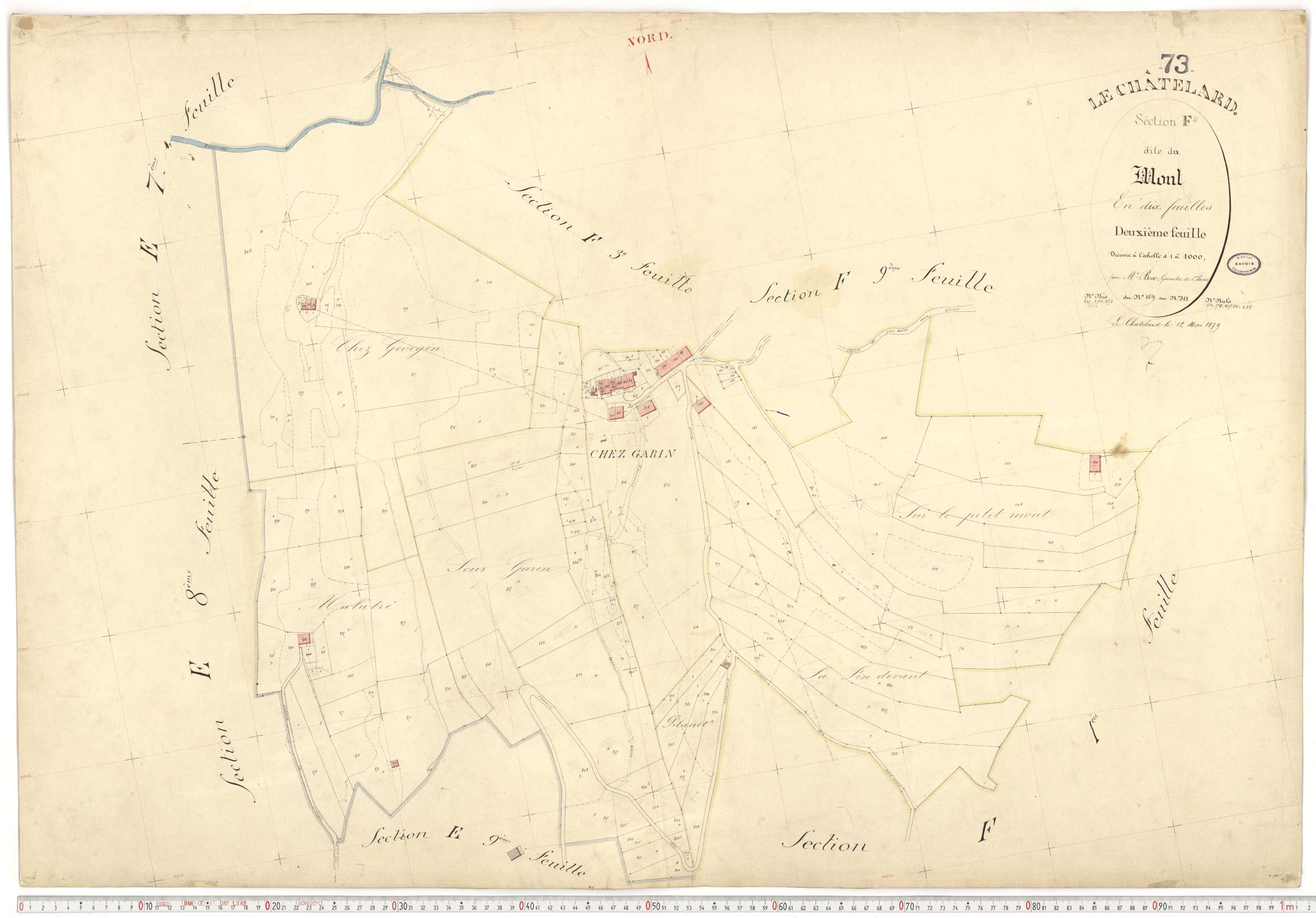 Le Châtelard - Cadastre français (1882).
