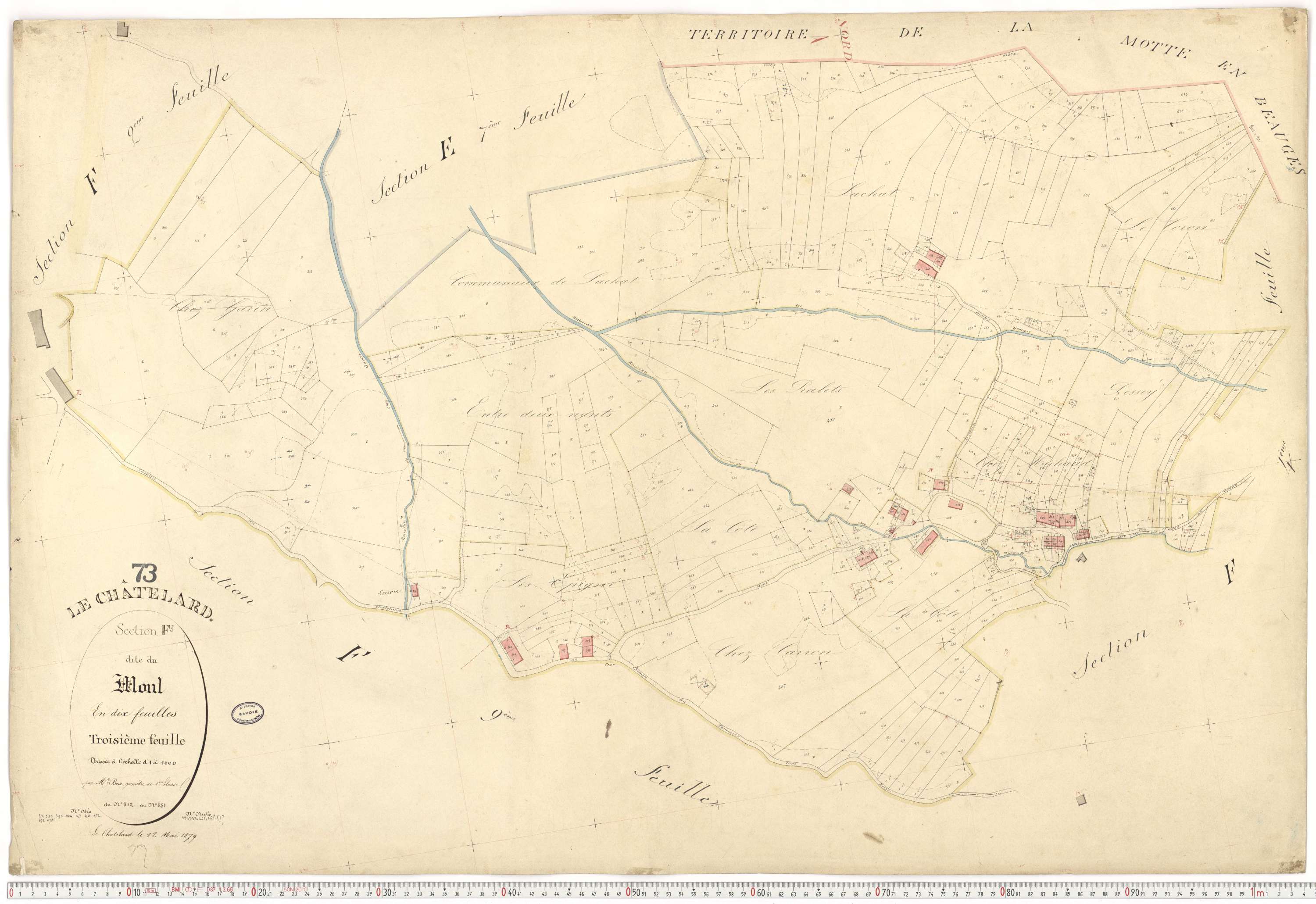 Le Châtelard - Cadastre français (1882).