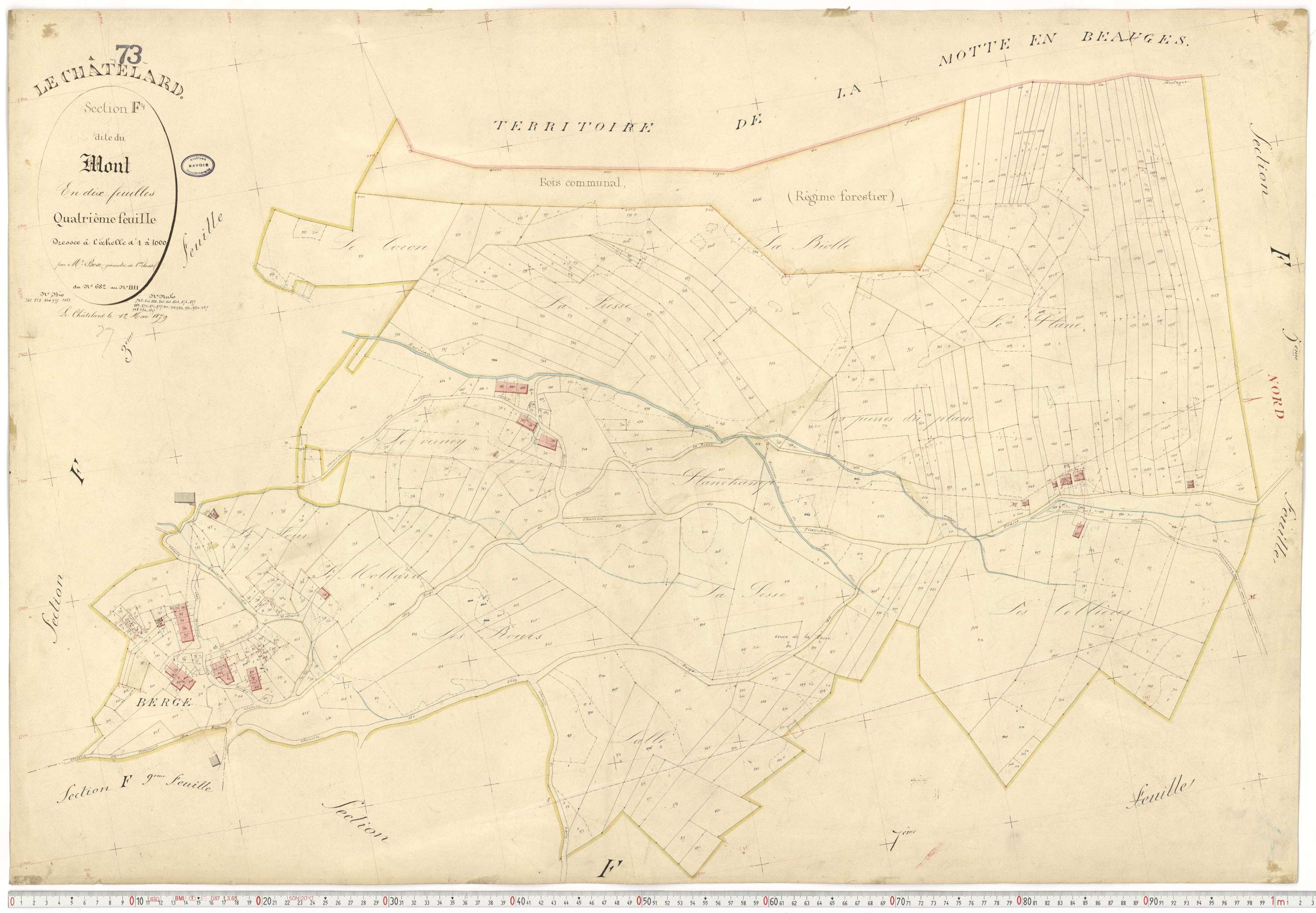 Le Châtelard - Cadastre français (1882).