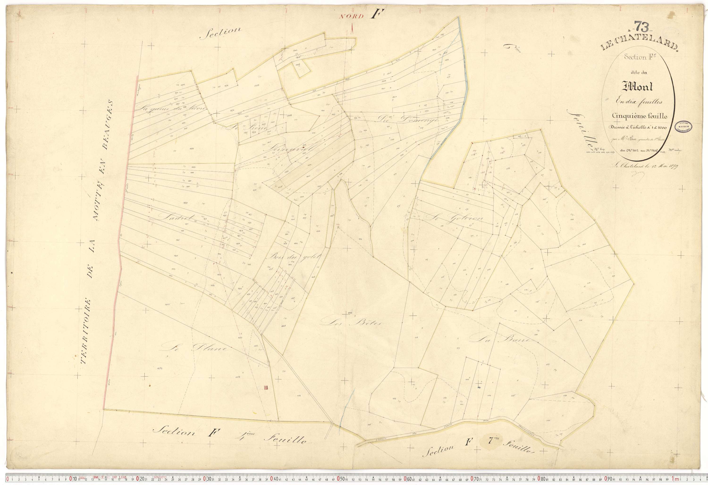 Le Châtelard - Cadastre français (1882).
