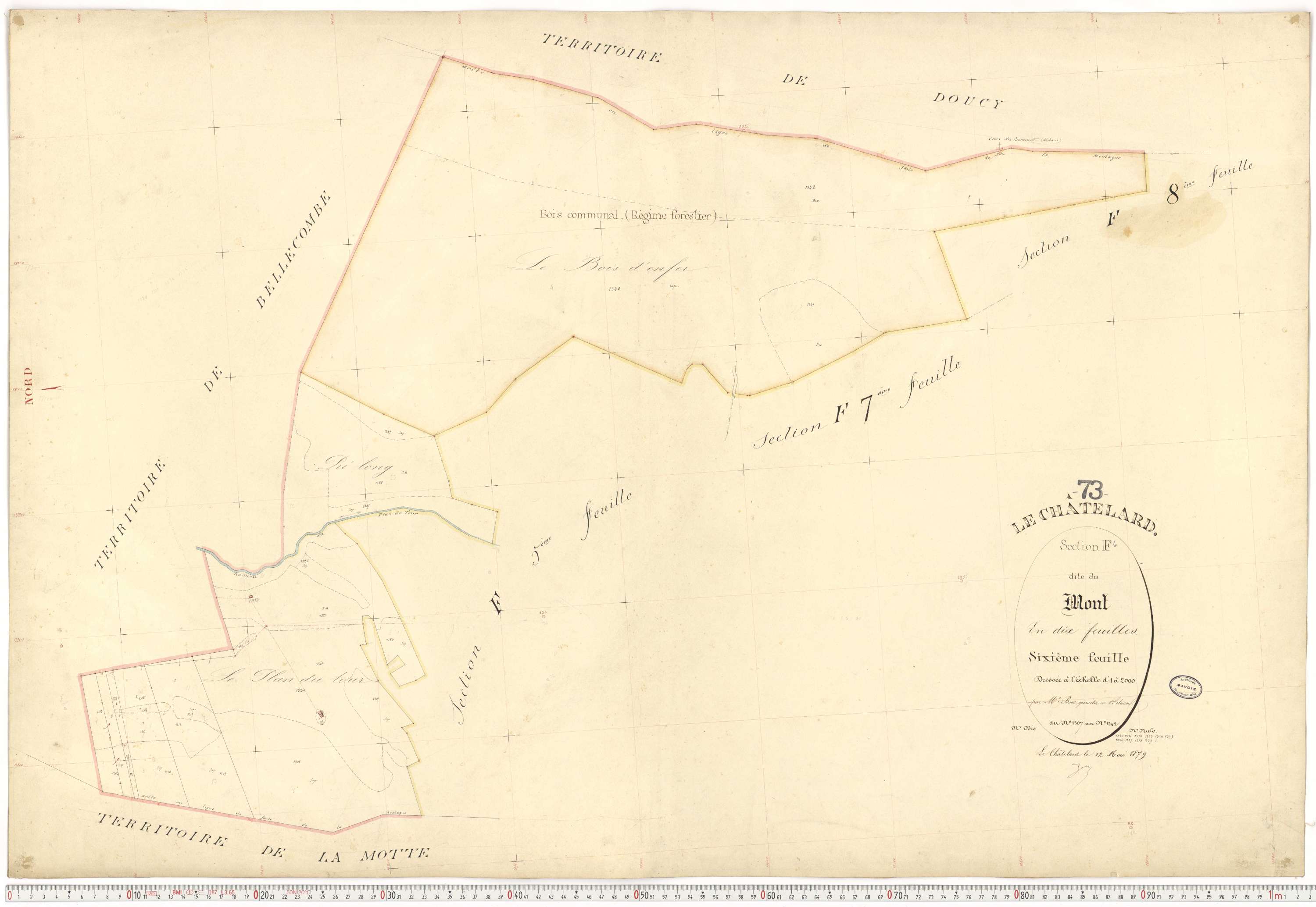 Le Châtelard - Cadastre français (1882).