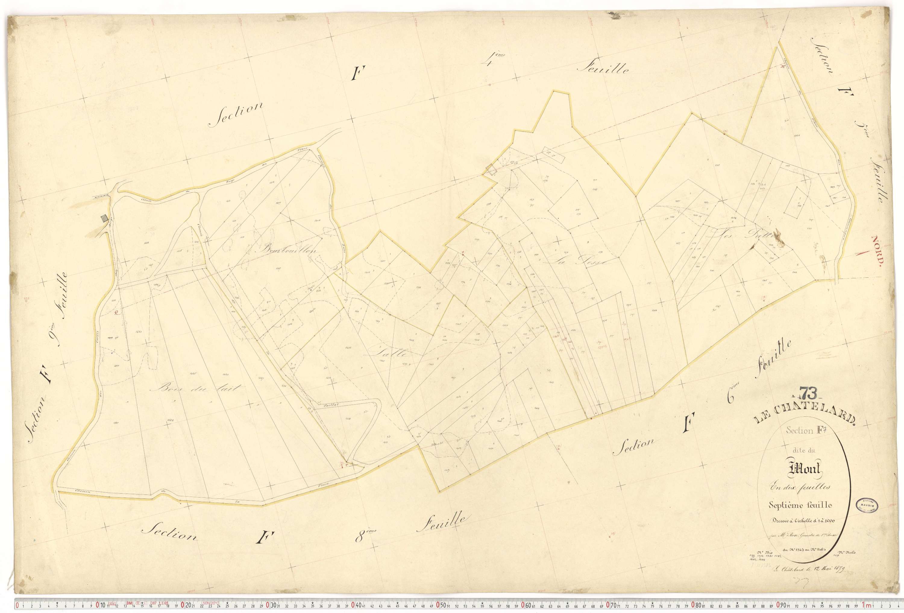 Le Châtelard - Cadastre français (1882).