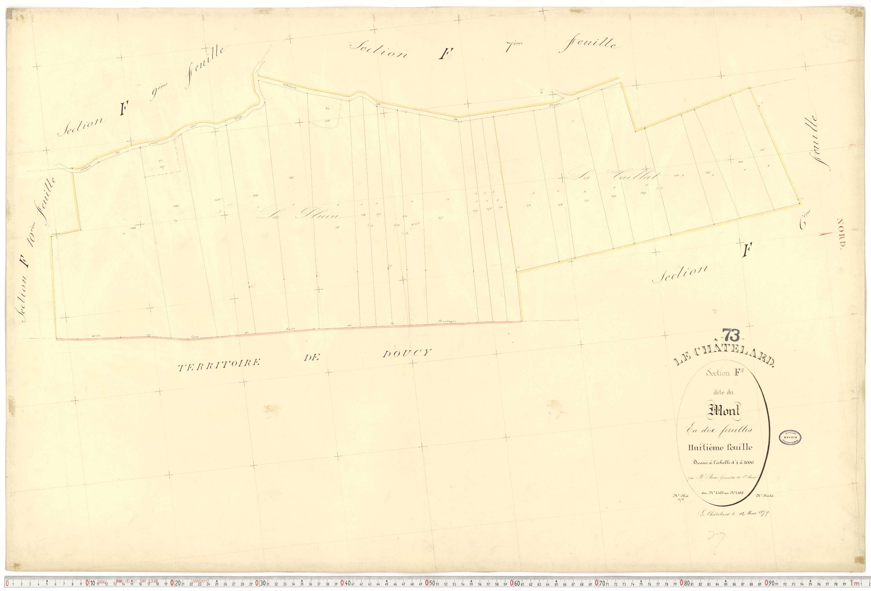 Le Châtelard - Cadastre français (1882).