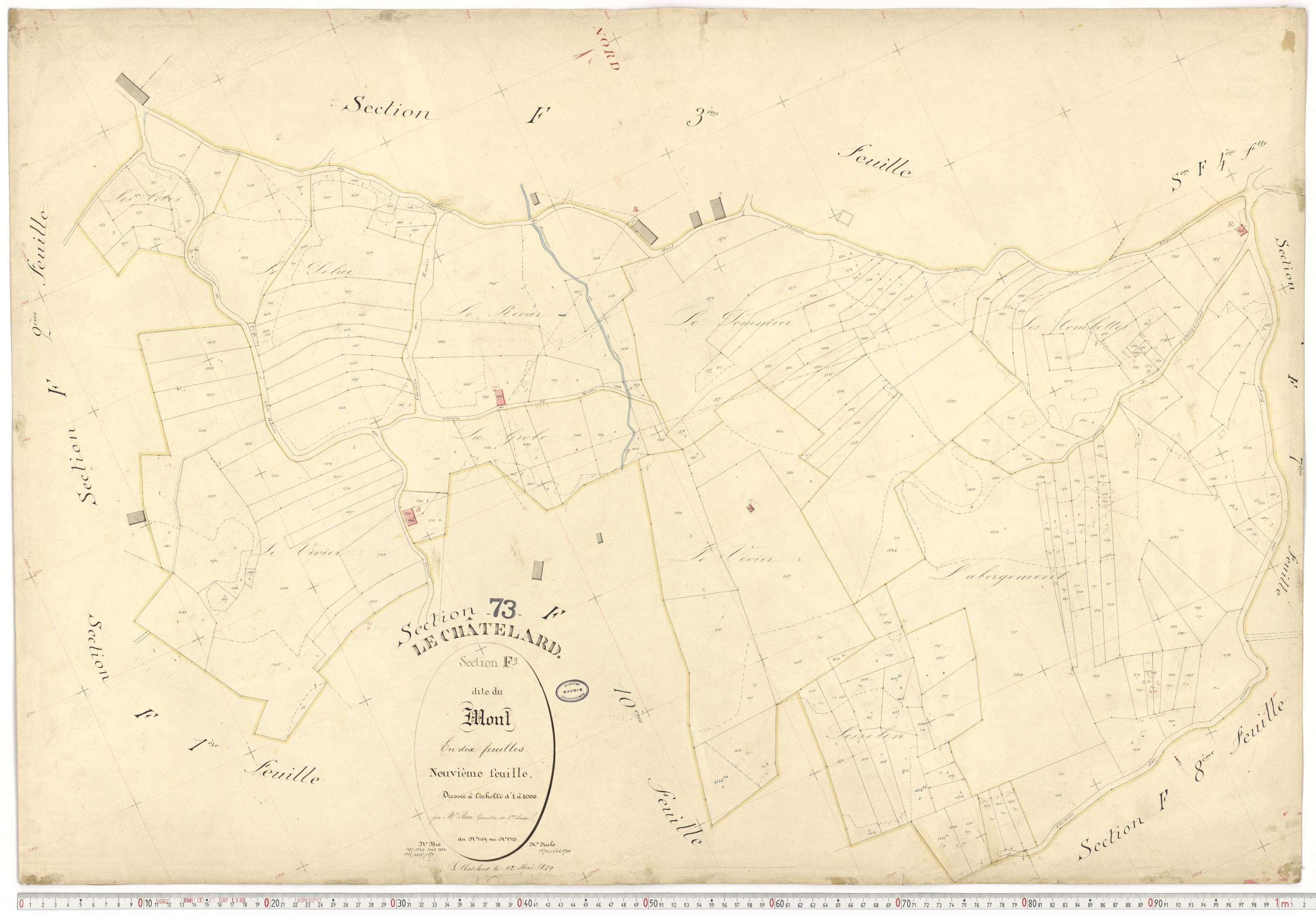 Le Châtelard - Cadastre français (1882).