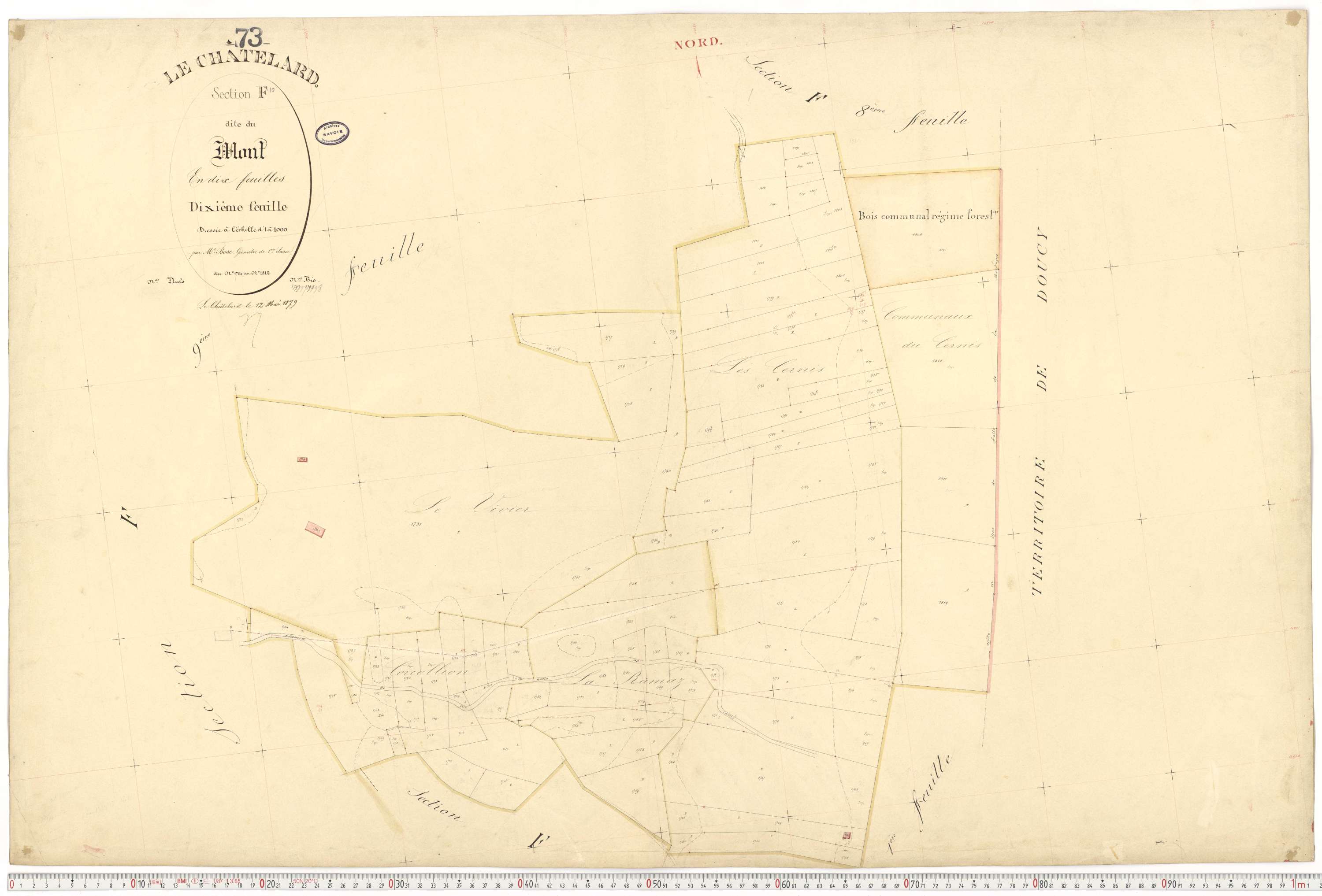 Le Châtelard - Cadastre français (1882).