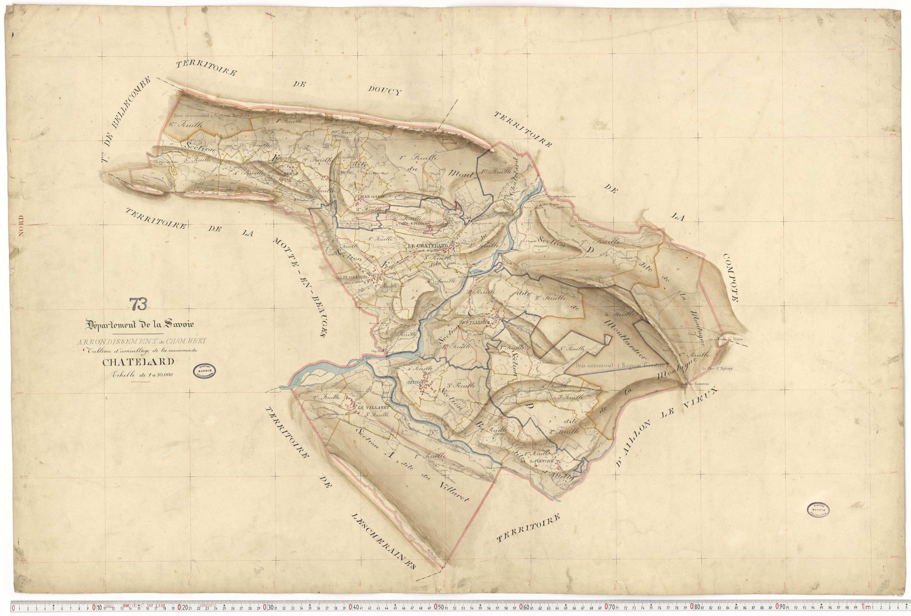 Le Châtelard - Cadastre français (1882).
