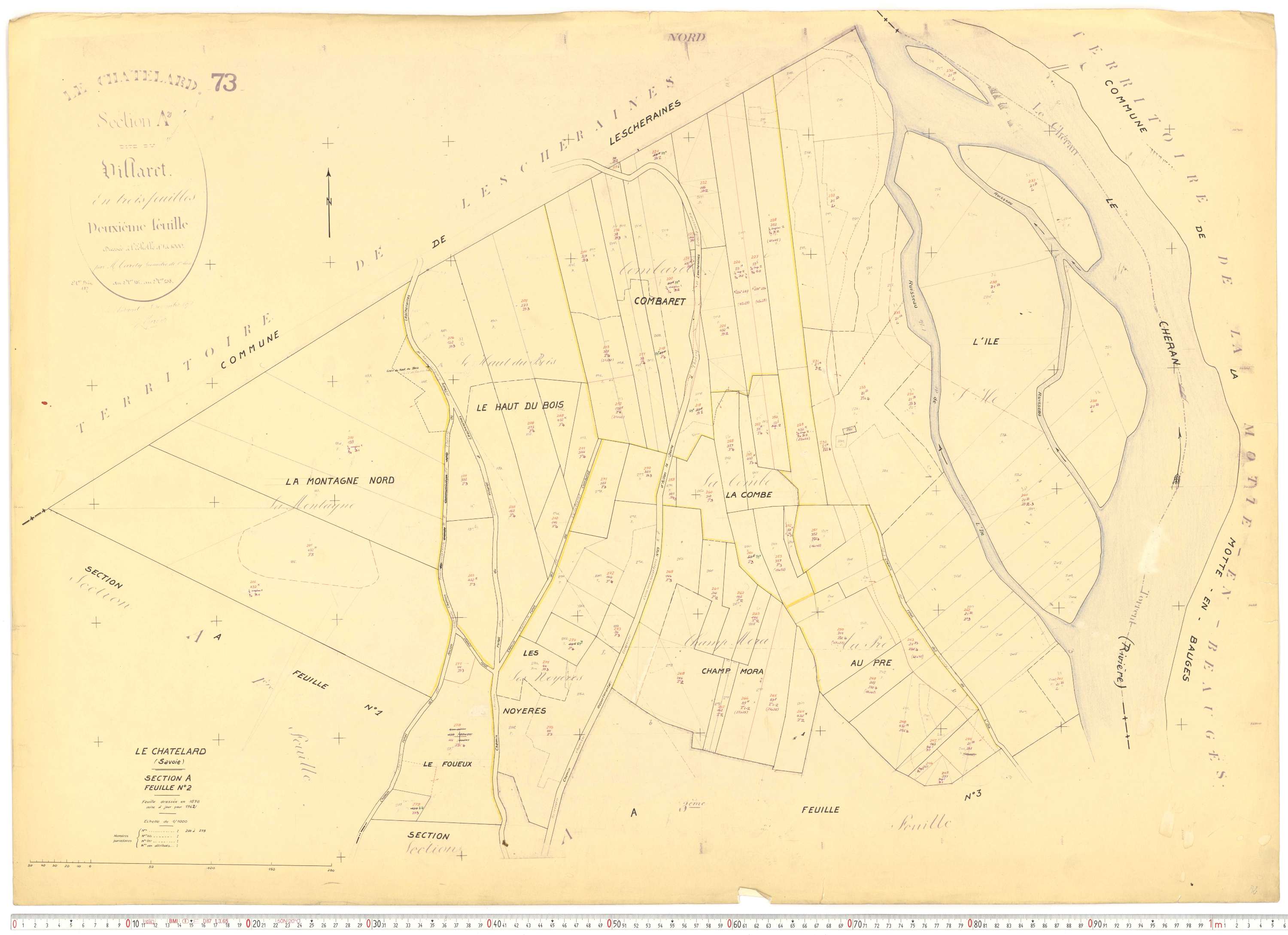 Le Châtelard - Cadastre rénové, version de travail (1962).