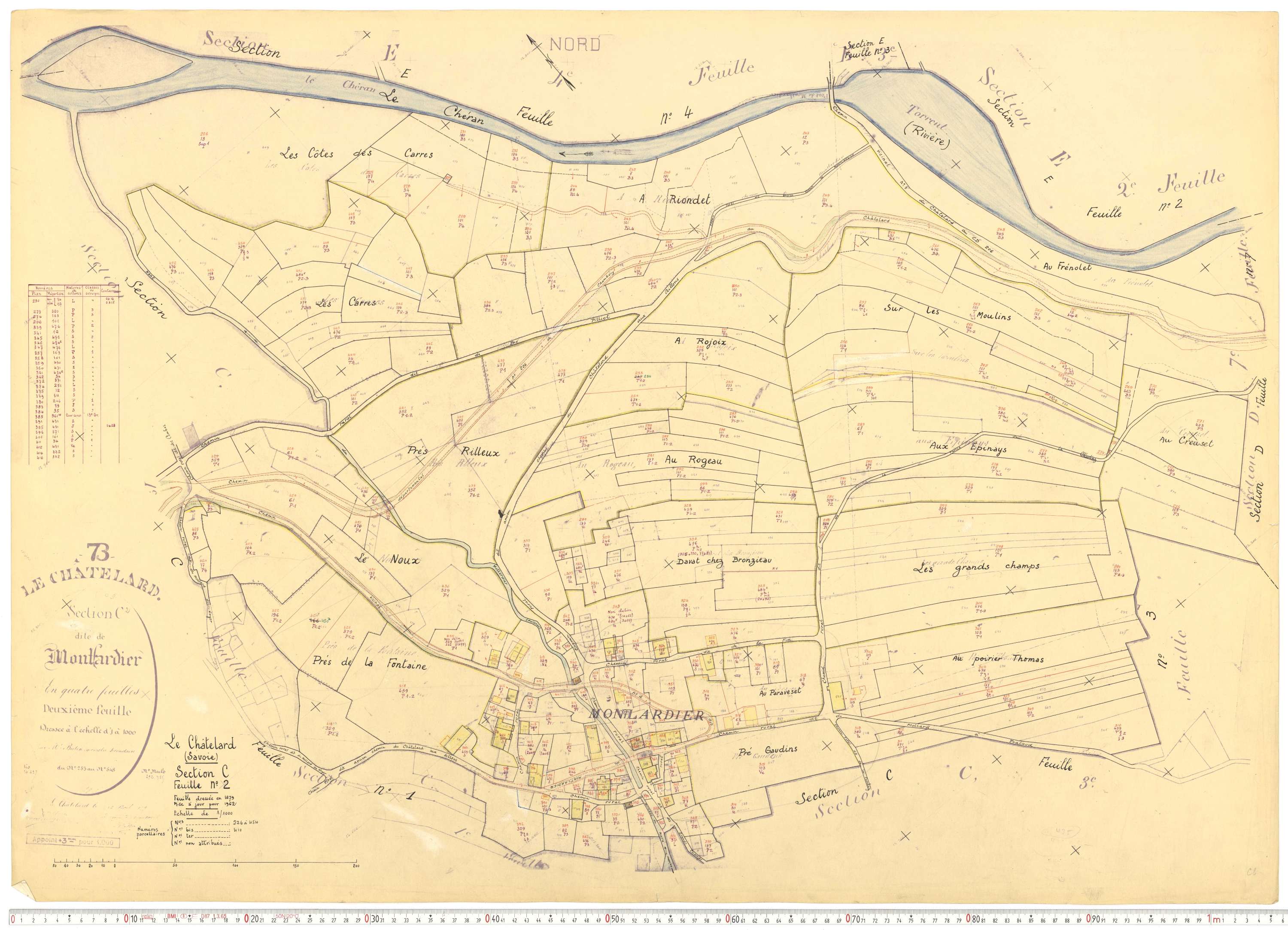 Le Châtelard - Cadastre rénové, version de travail (1962).