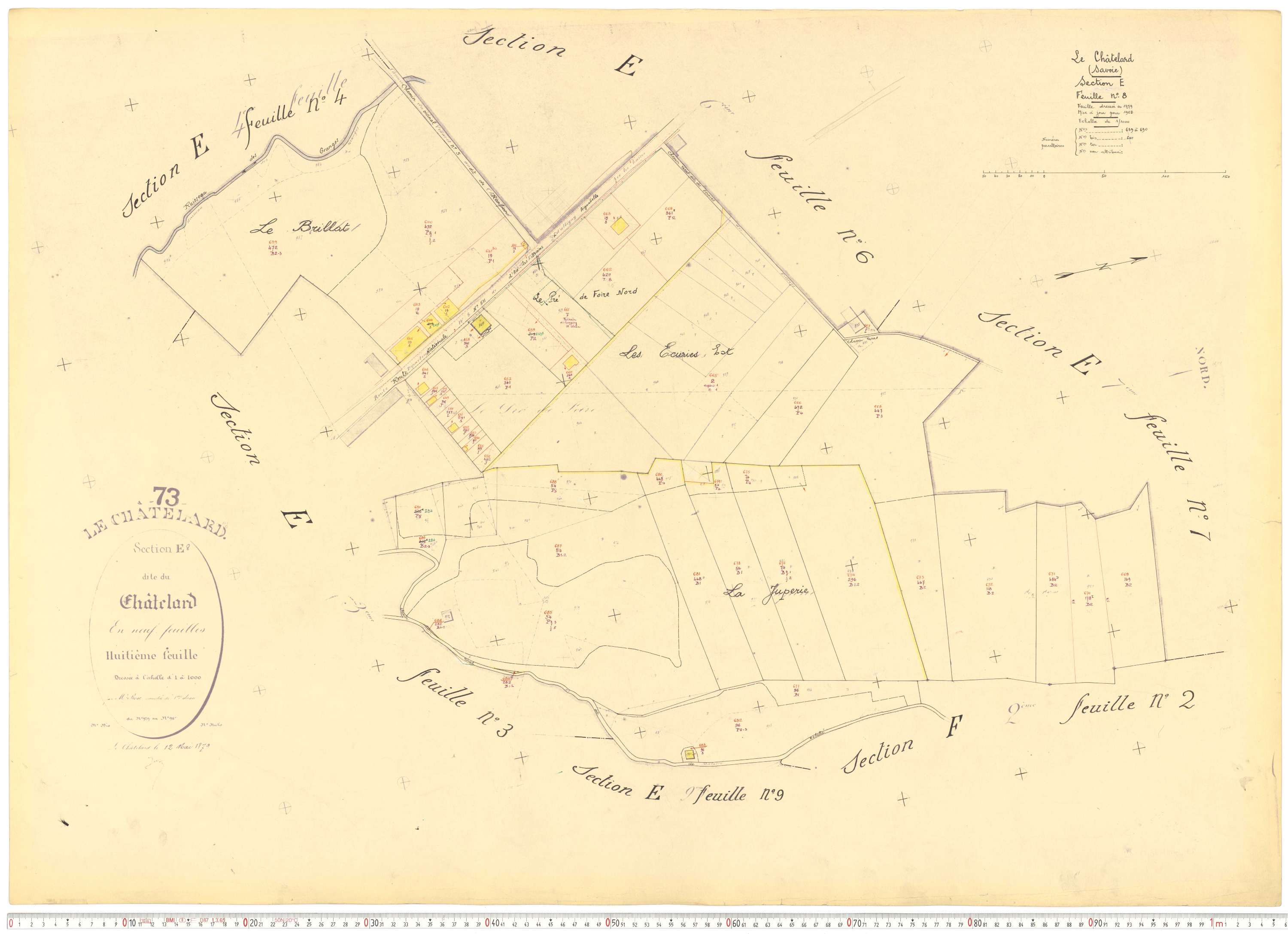Le Châtelard - Cadastre rénové, version de travail (1962).