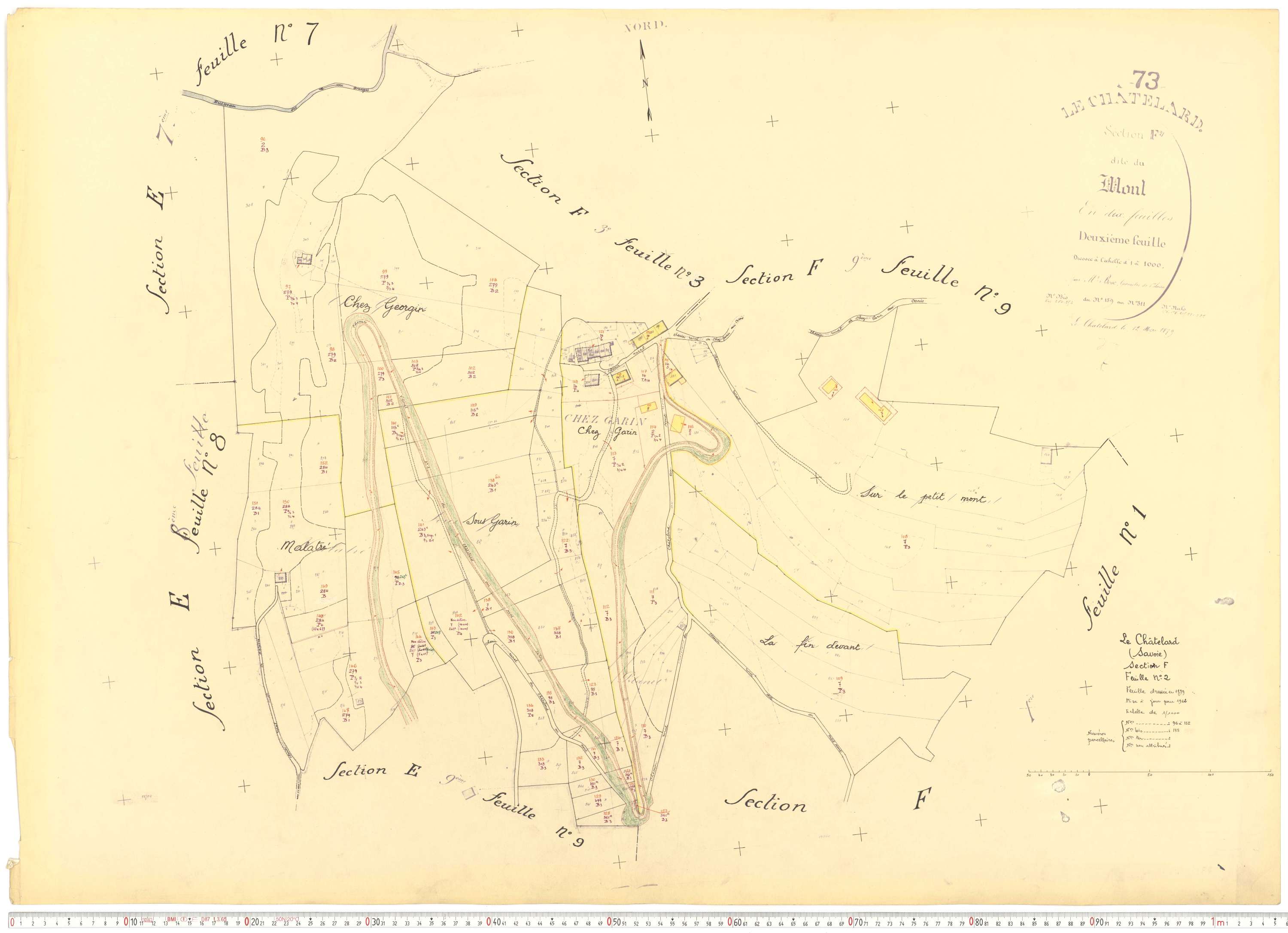 Le Châtelard - Cadastre rénové, version de travail (1962).