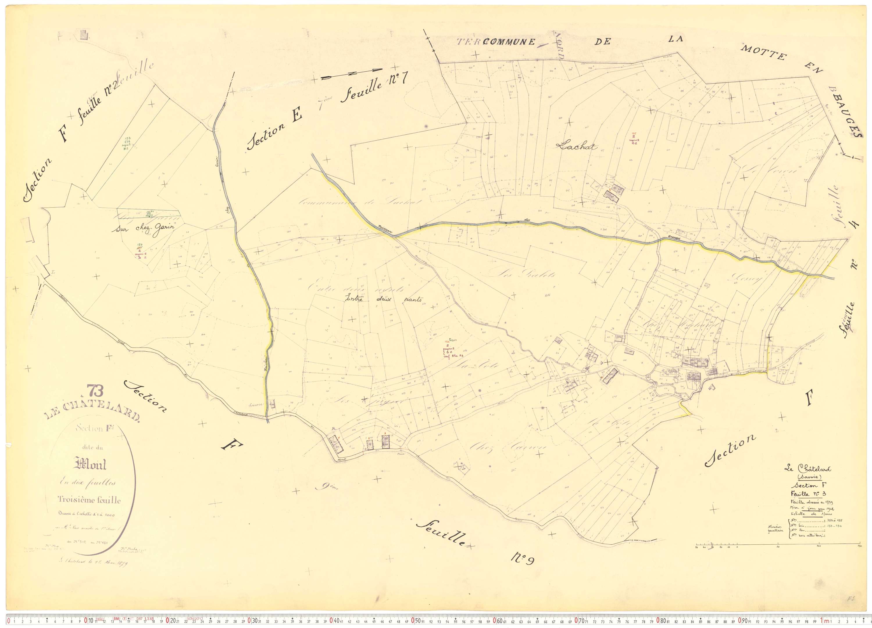 Le Châtelard - Cadastre rénové, version de travail (1962).