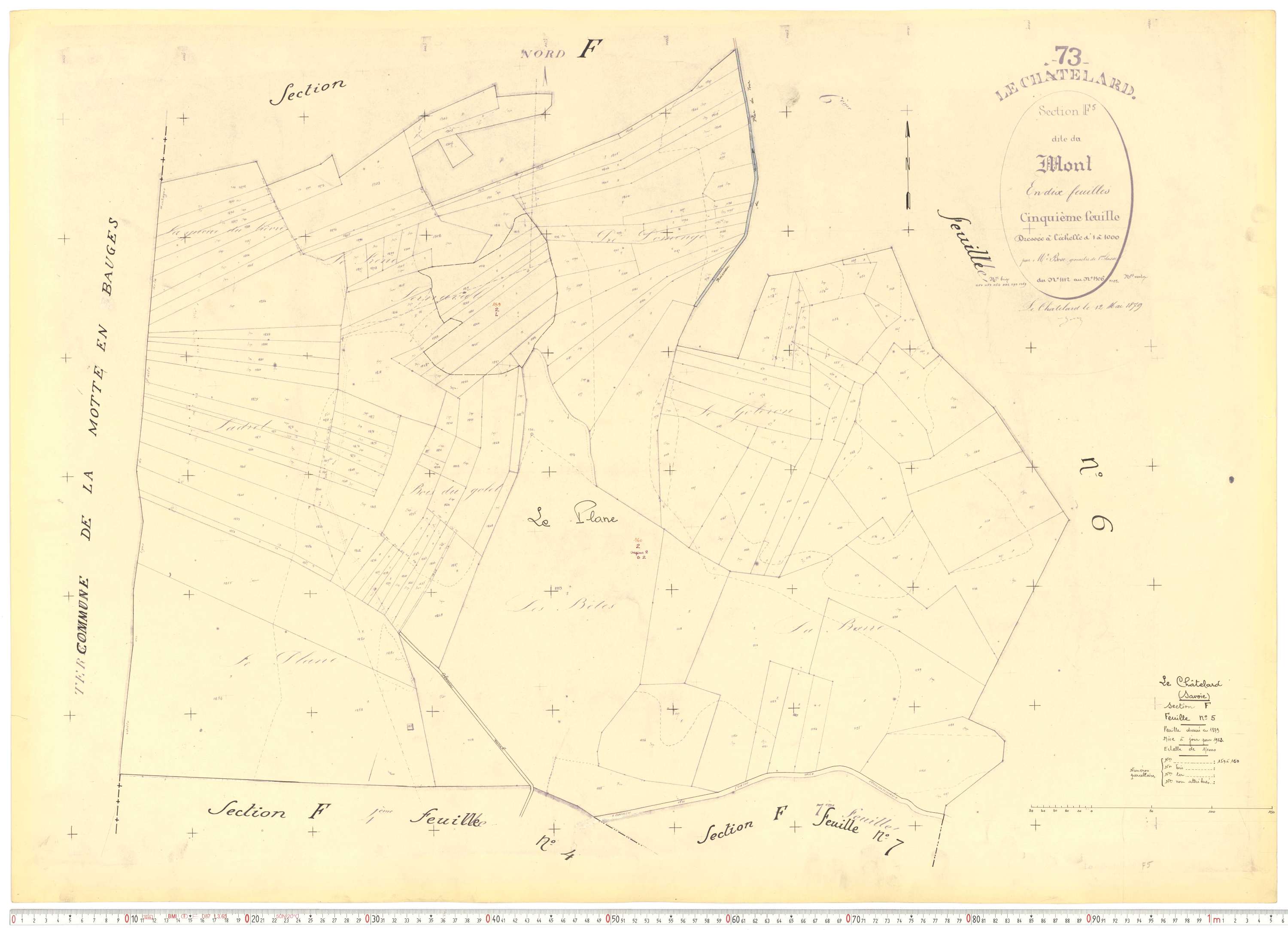 Le Châtelard - Cadastre rénové, version de travail (1962).