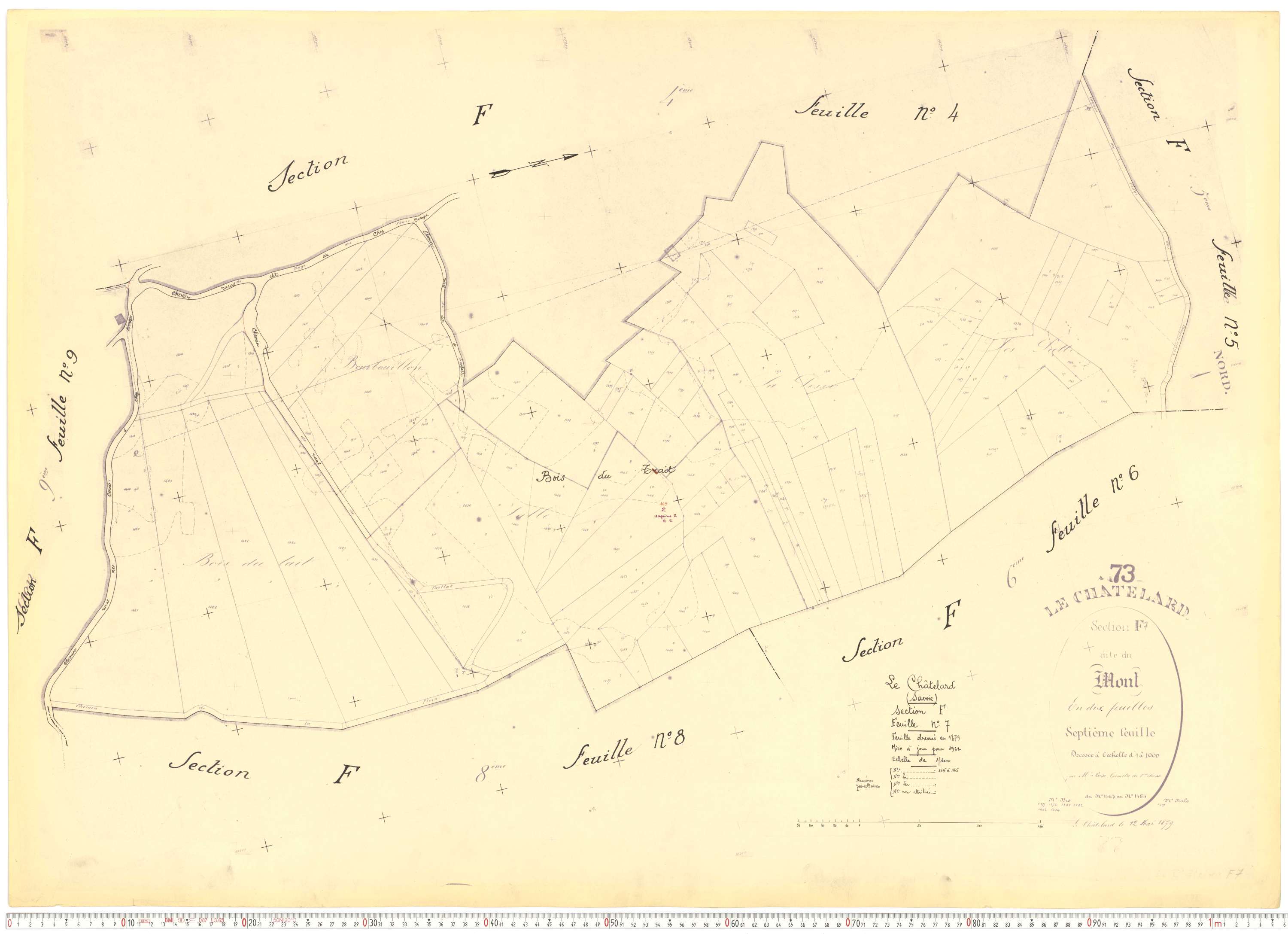 Le Châtelard - Cadastre rénové, version de travail (1962).
