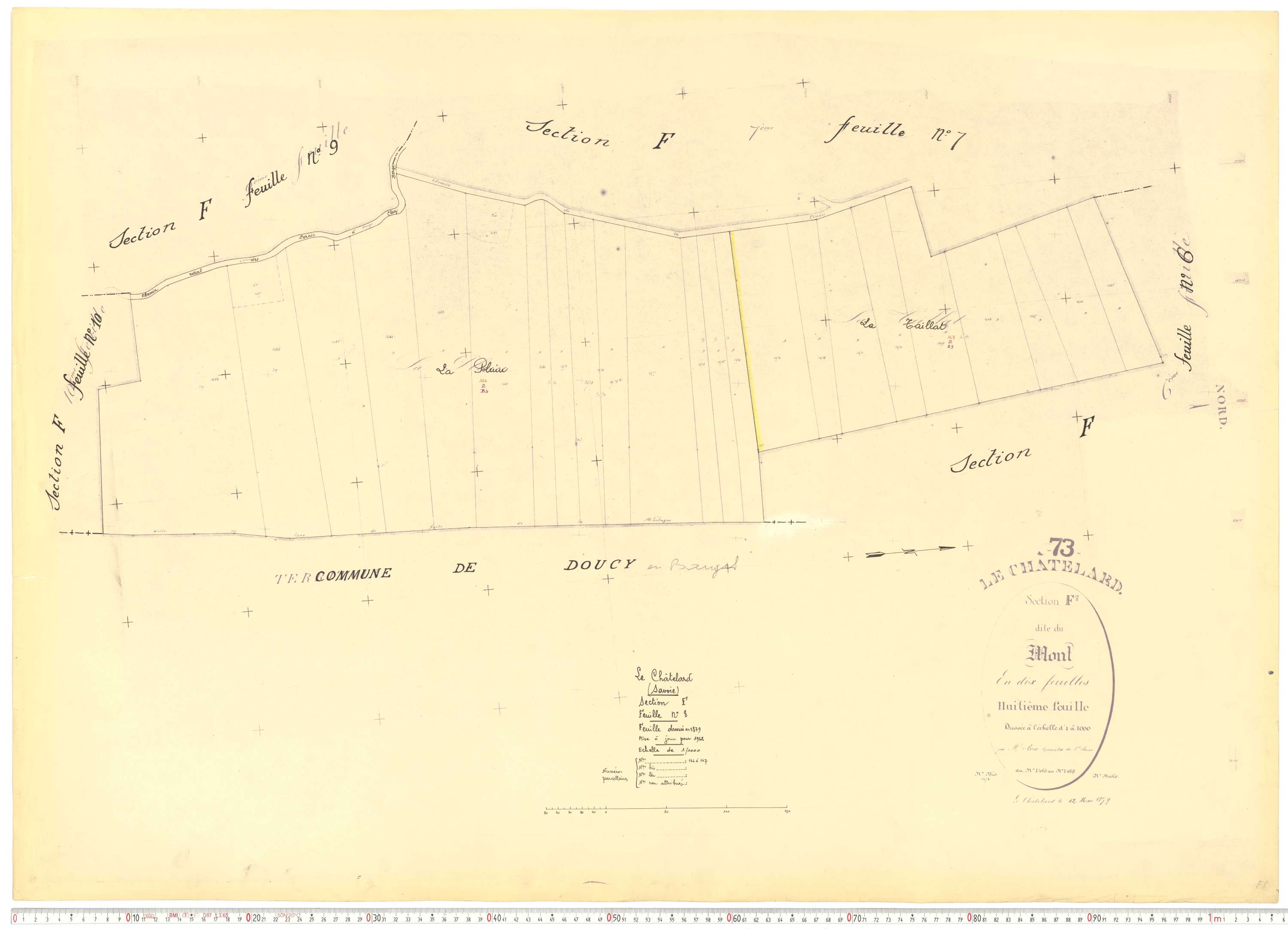 Le Châtelard - Cadastre rénové, version de travail (1962).