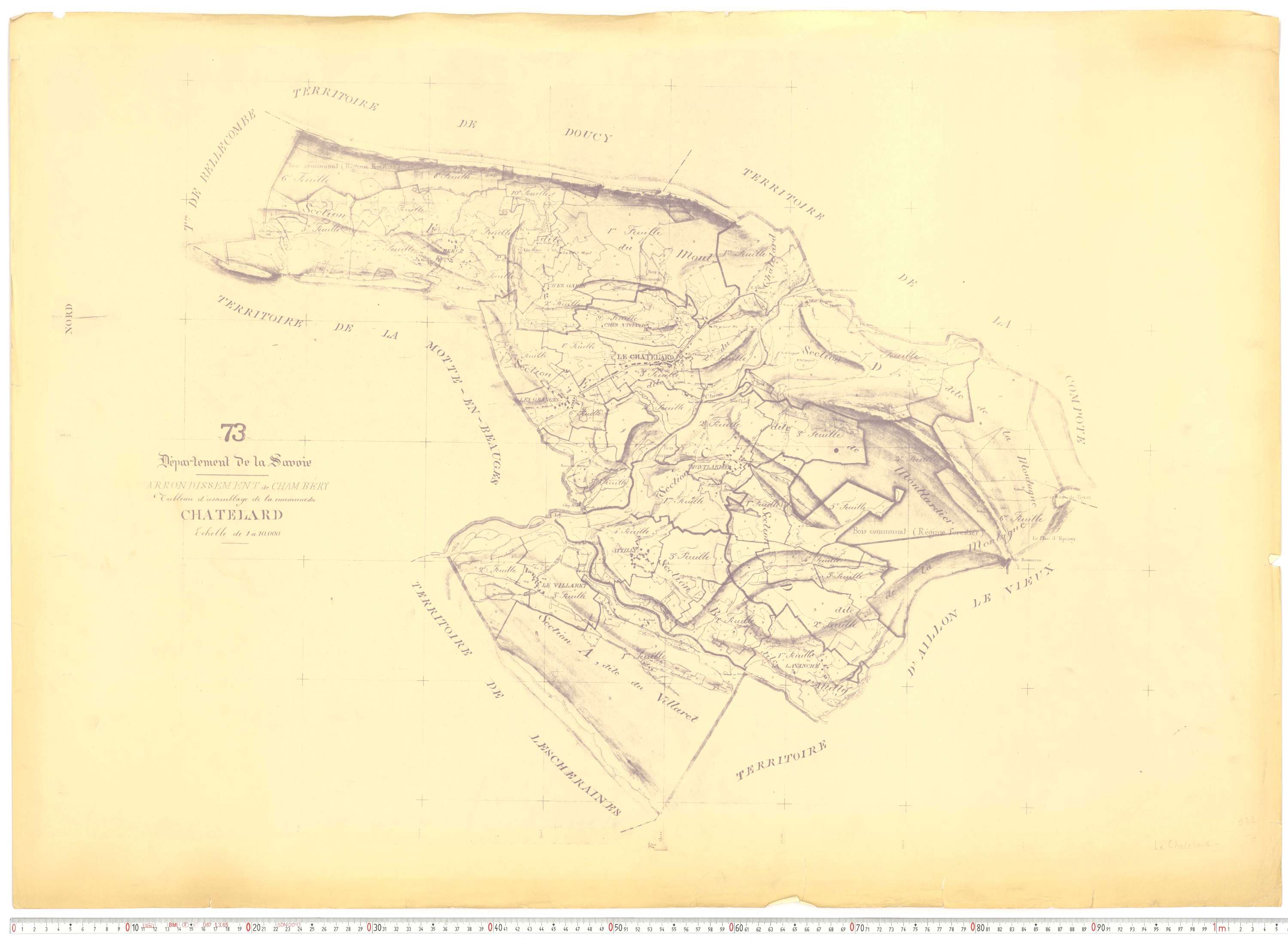 Le Châtelard - Cadastre rénové, version de travail (1962).