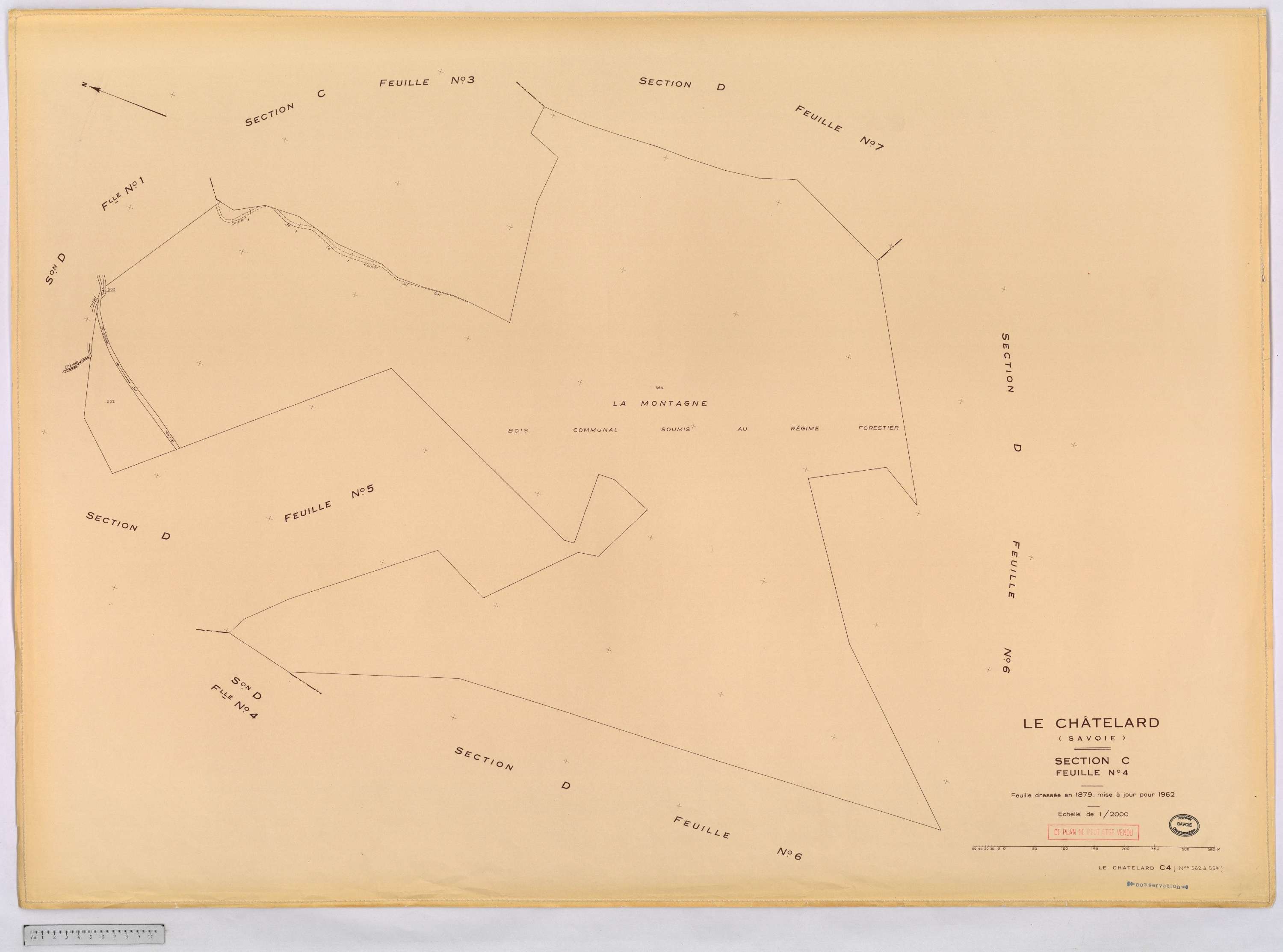 Le Châtelard - Cadastre rénové, version définitive (1962).