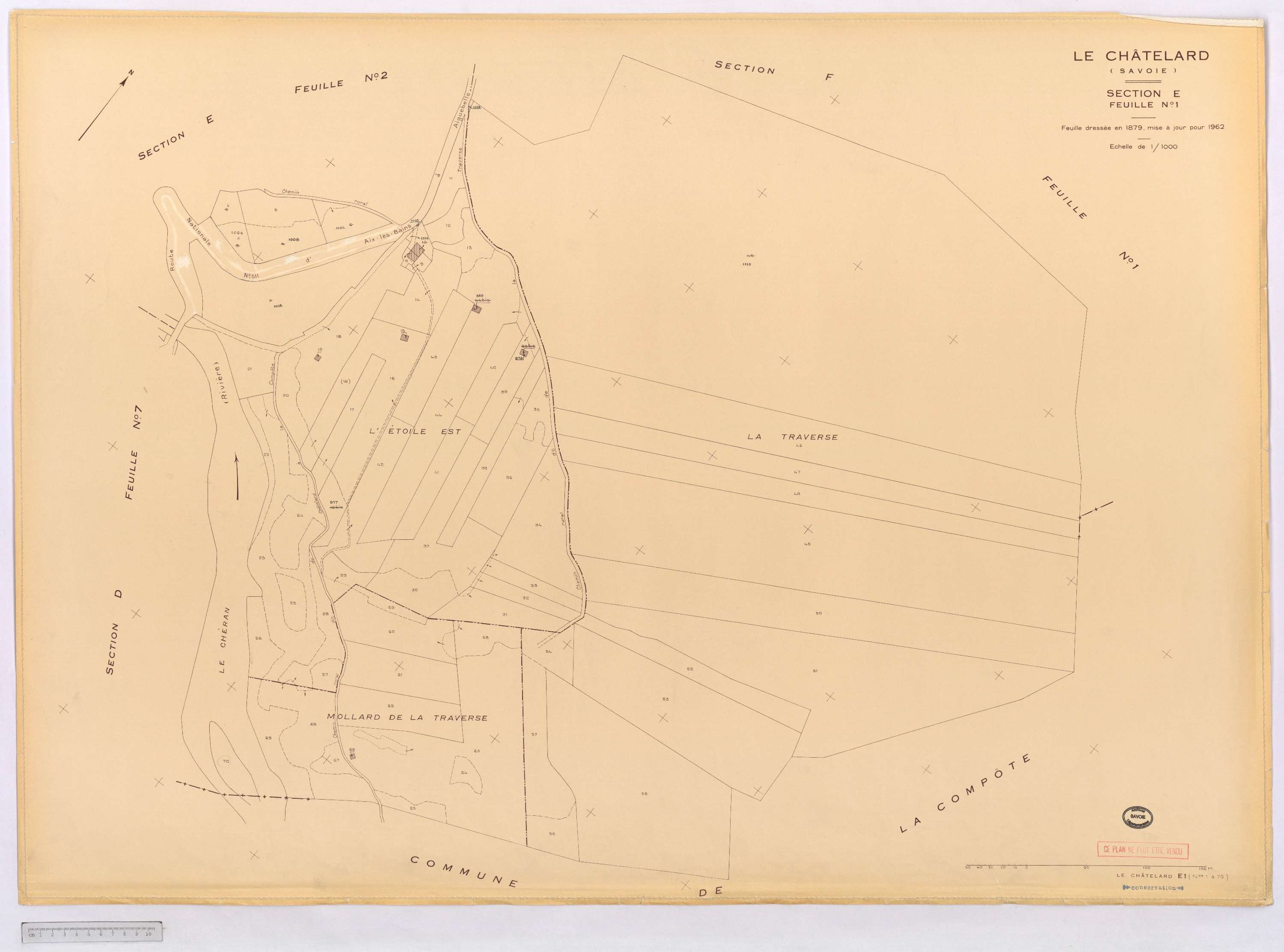 Le Châtelard - Cadastre rénové, version définitive (1962).